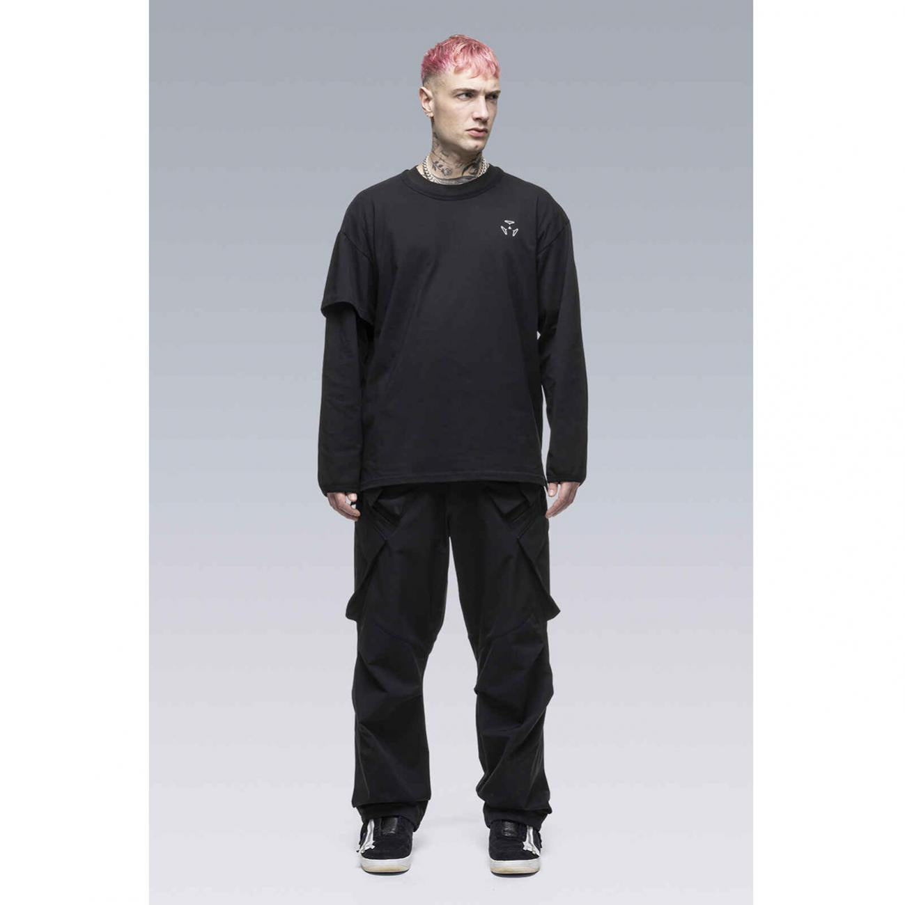 S29-PR-A ORGANIC COTTON LONG SLEEVE T-SHIRT BLACK