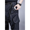 P30AL-E ENCAPSULATED NYLON ULTRAWIDE DRAWCORD CARGO TROUSER BLACK
