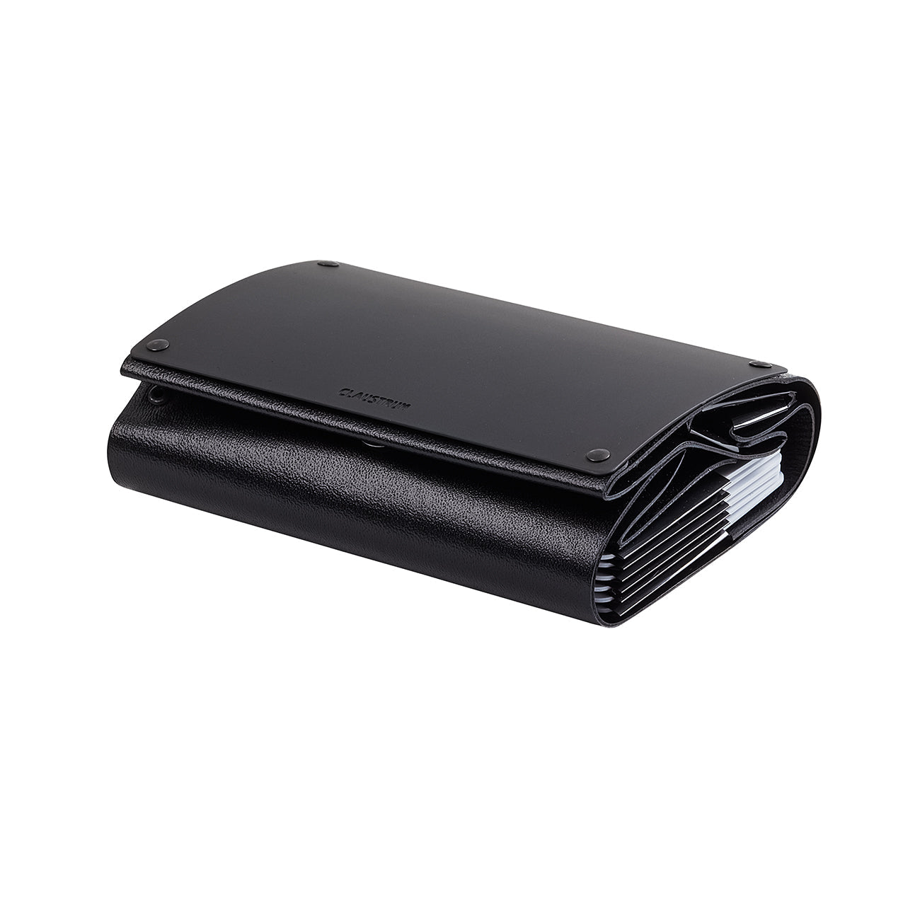 SMALL ARTICULAR WALLET WITH COIN BLACK