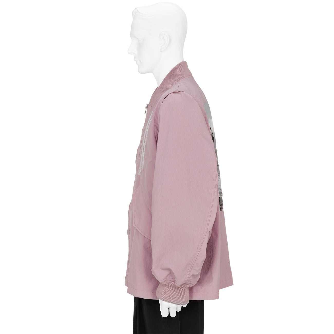 SOFU TESHIGAHARA DETACHABLE SLEEVE BOMBER JACKET PINK