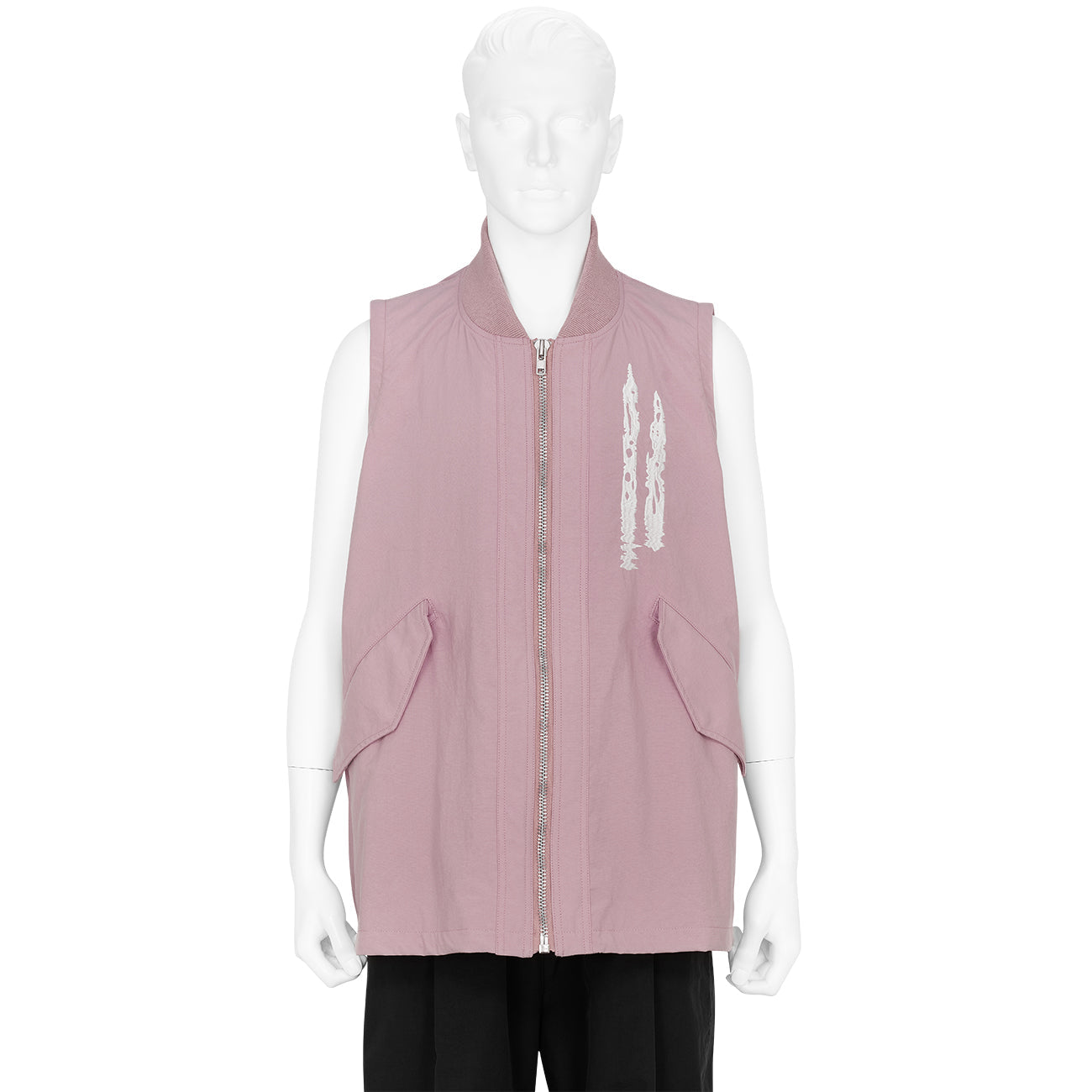 SOFU TESHIGAHARA DETACHABLE SLEEVE BOMBER JACKET PINK
