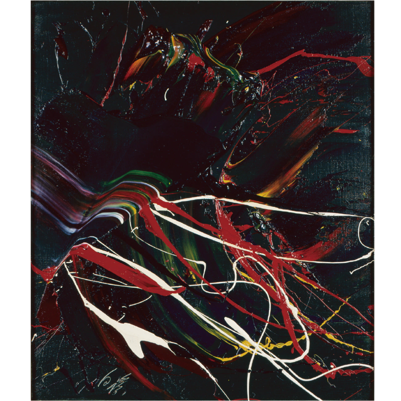 KAZUO SHIRAGA PRINT HOODIE BLACK