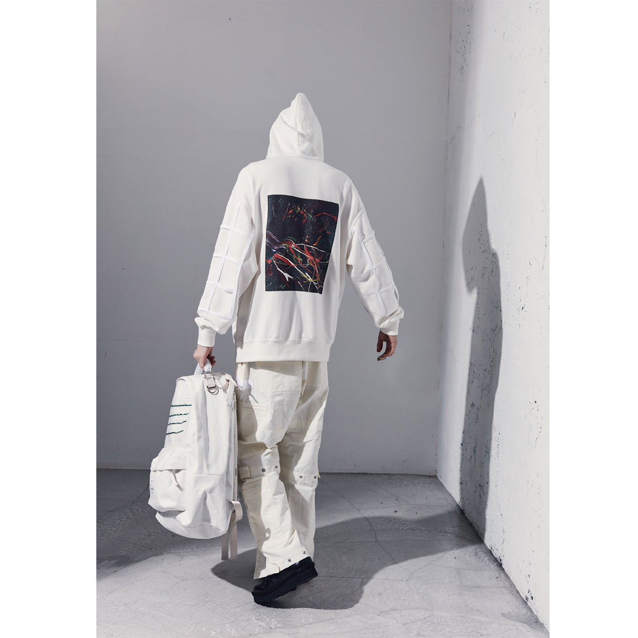 KAZUO SHIRAGA PRINT HOODIE BLACK