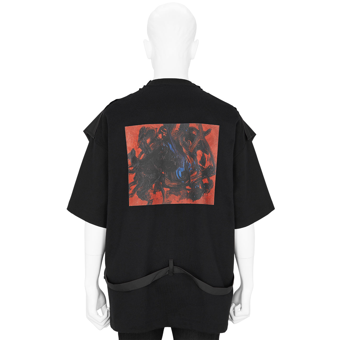 KAZUO SHIRAGA LAYER V NECK T-SHIRT BLACK