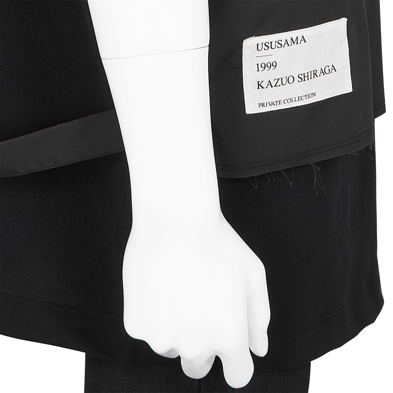 KAZUO SHIRAGA LAYER V NECK T-SHIRT BLACK