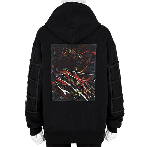 KAZUO SHIRAGA PRINT HOODIE BLACK