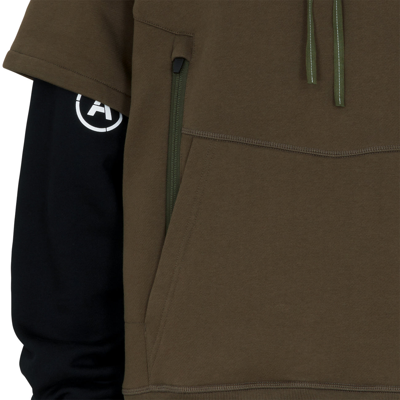 S34-PR ORGANIC COTTON HOODED SWEATSHIRT RAF GREEN×BLACK