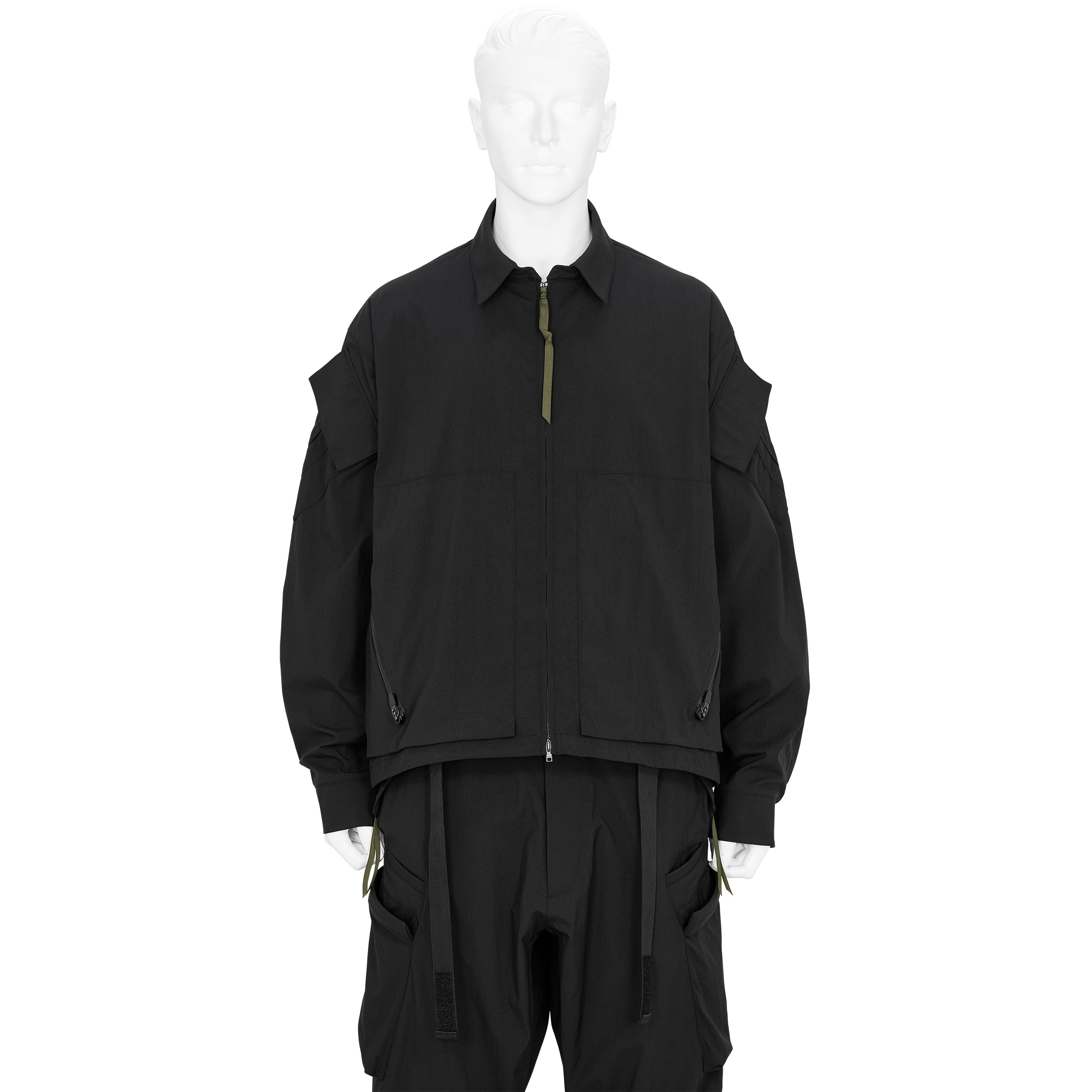 LA12-M NYLON STRETCH SHIRT JACKET BLACK