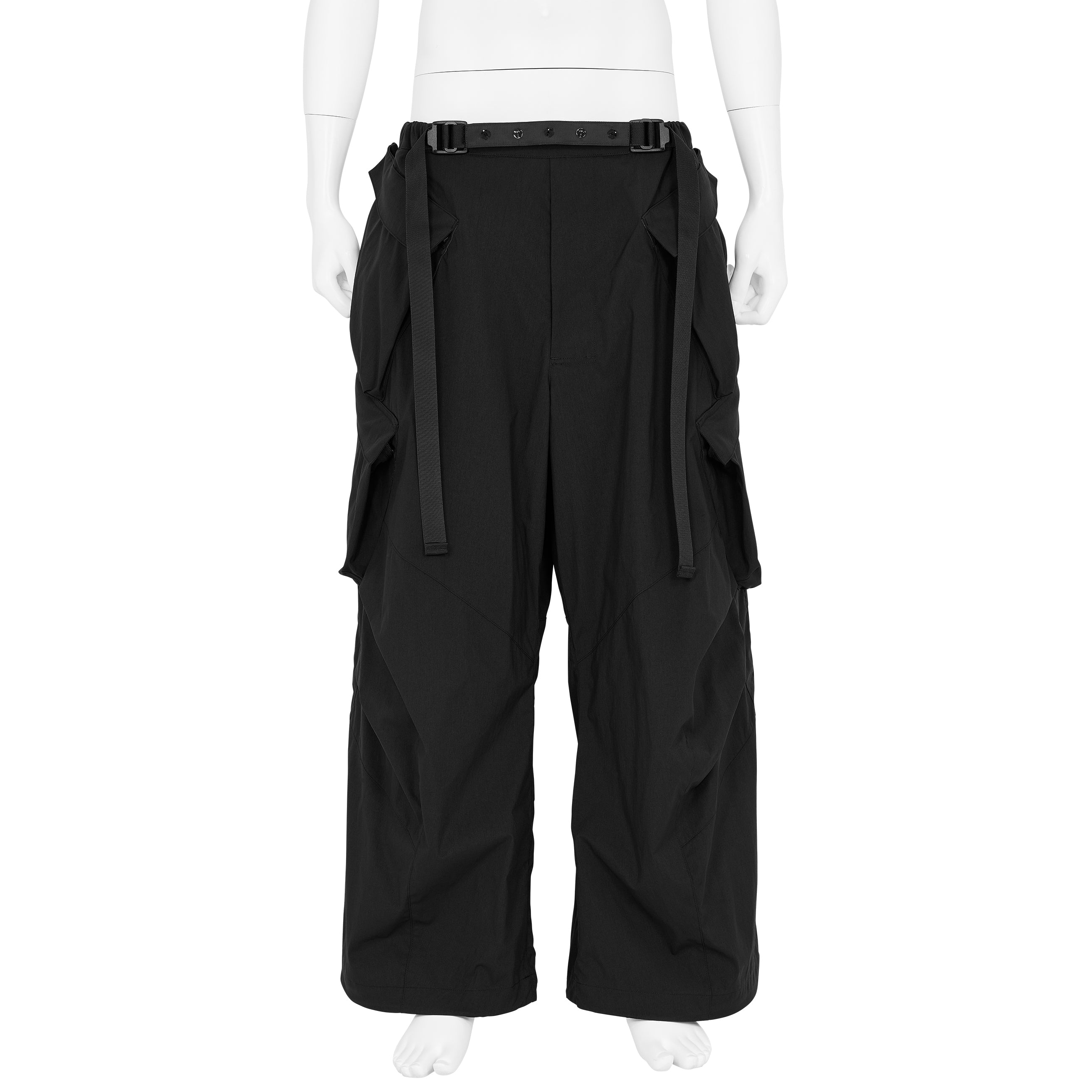 P56A-E ENCAPSULATED NYLON DOUBLE CARGO TROUSER BLACK