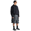 SP56A-M NYLON STRETCH DOUBLE CARGO SHORT PANT BLACK