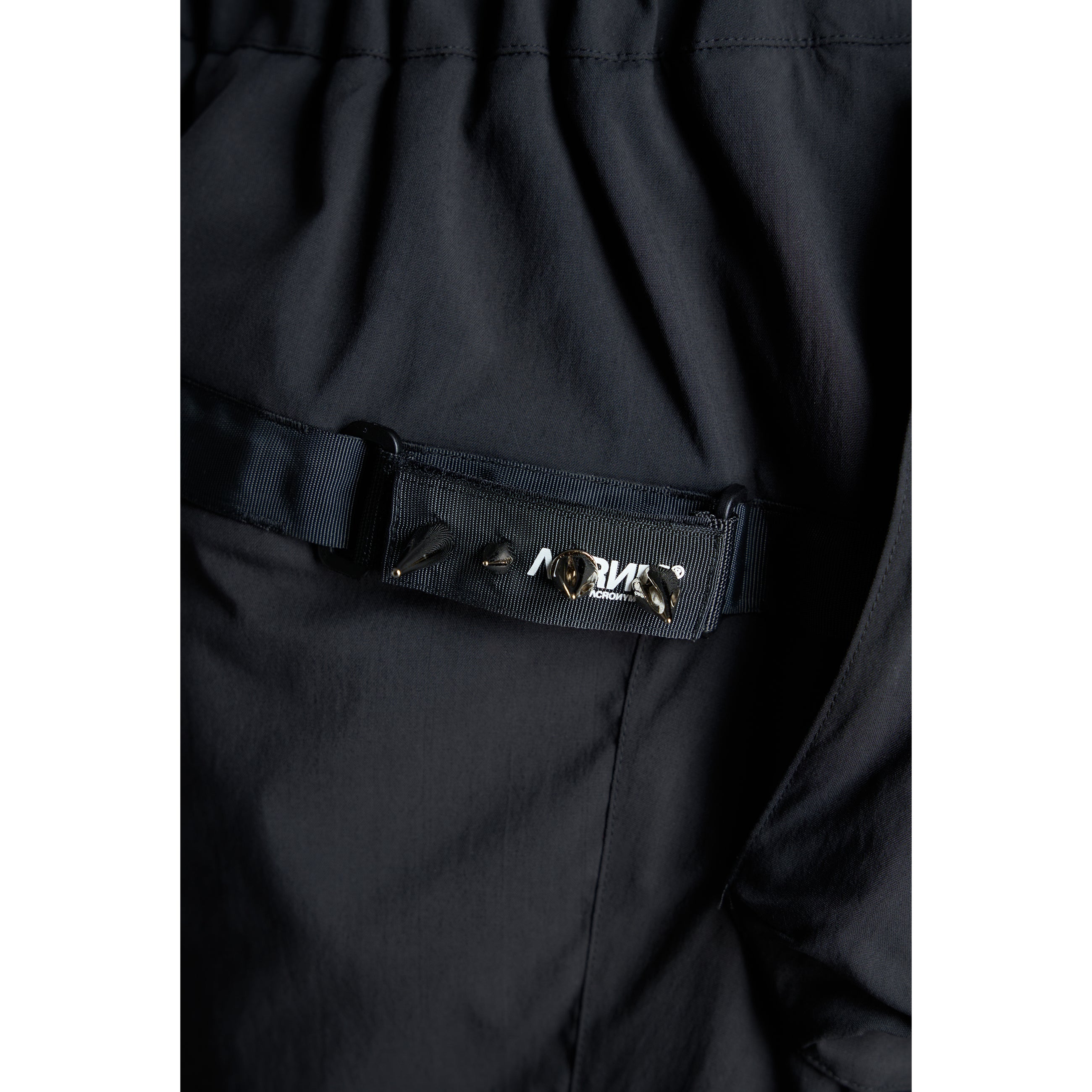 SP56A-M NYLON STRETCH DOUBLE CARGO SHORT PANT BLACK