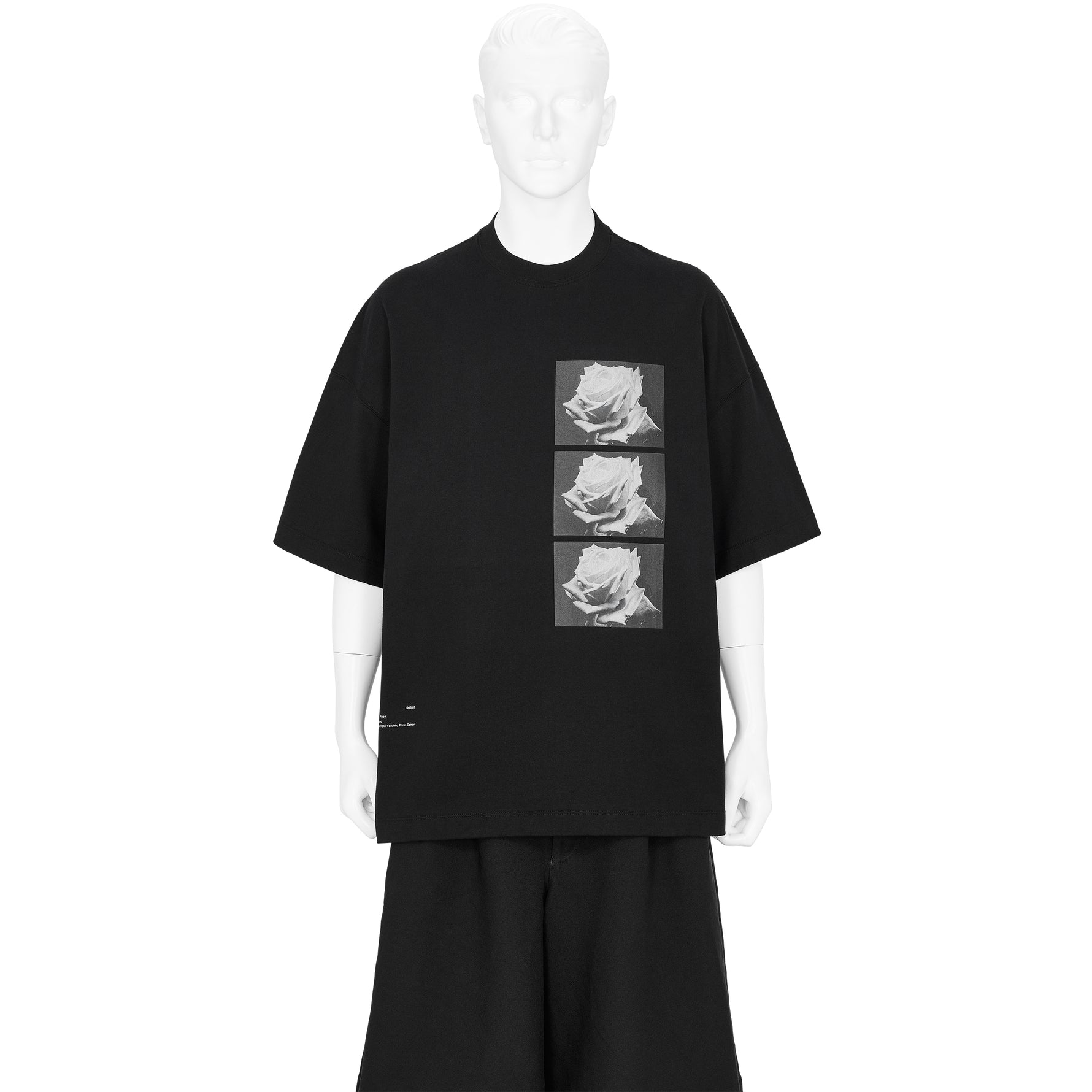 Yasuhiro Ishimoto ROSE PRINT TEE BLACK