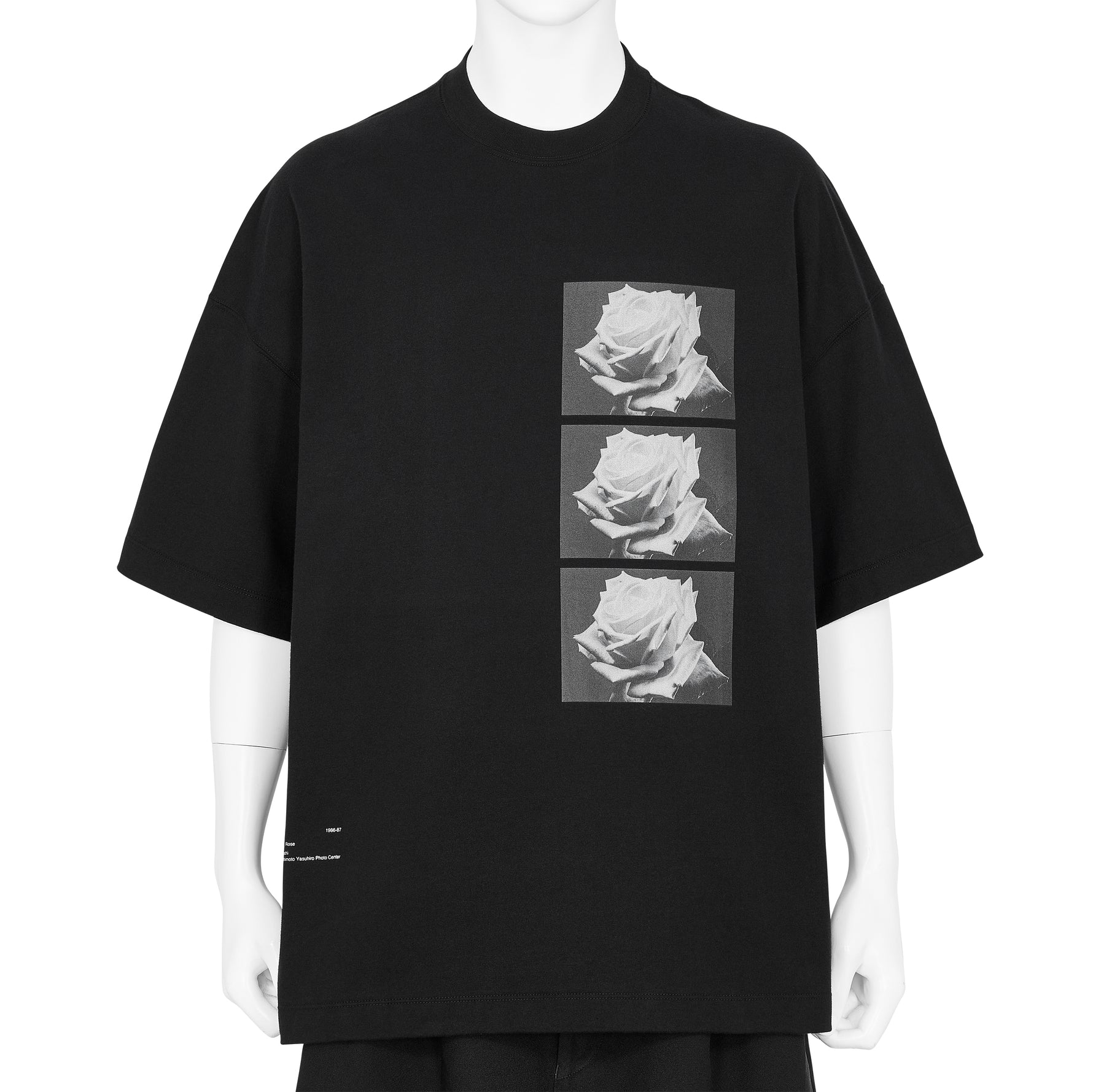 Yasuhiro Ishimoto ROSE PRINT TEE BLACK
