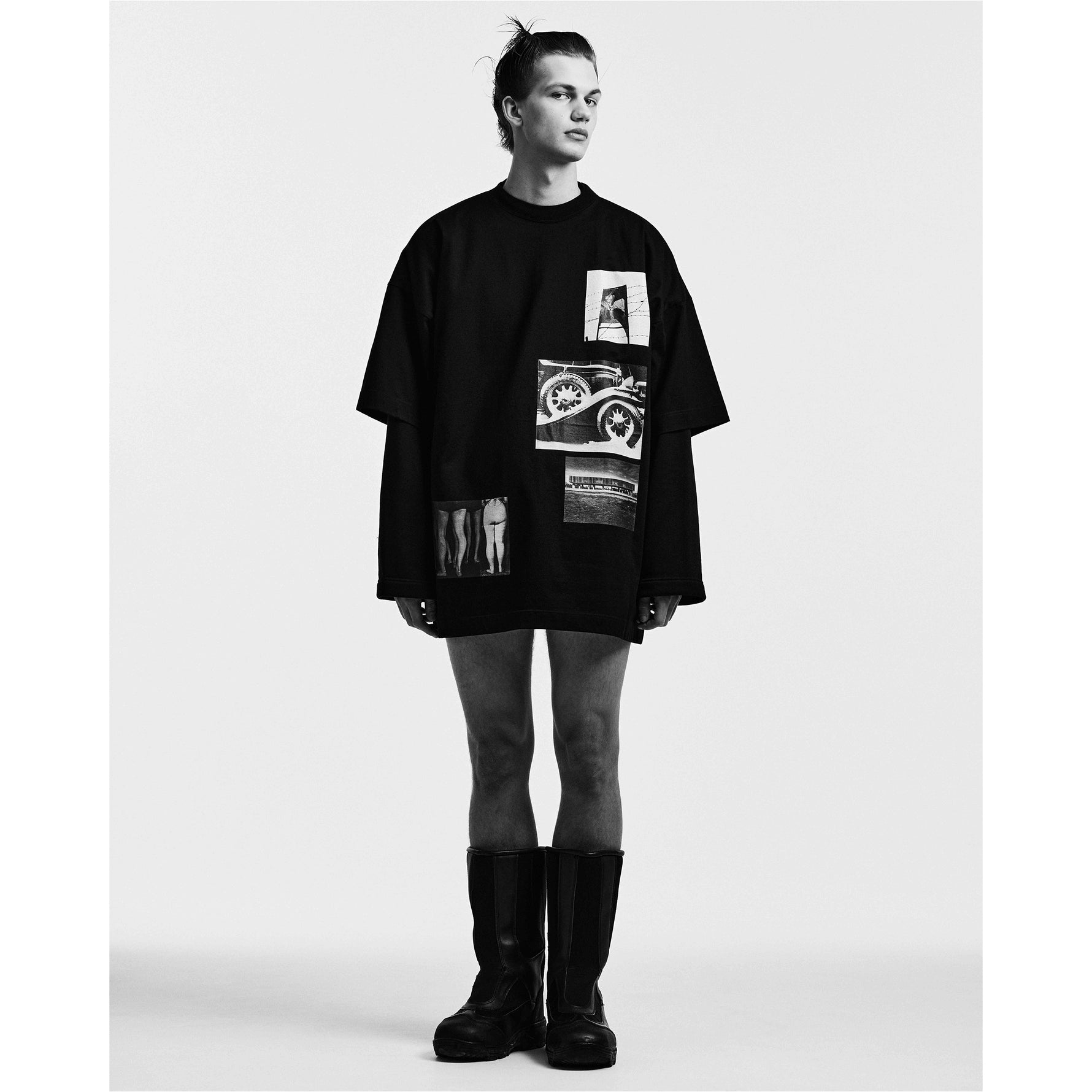 Yasuhiro Ishimoto KIMONO PRINT TEE BLACK