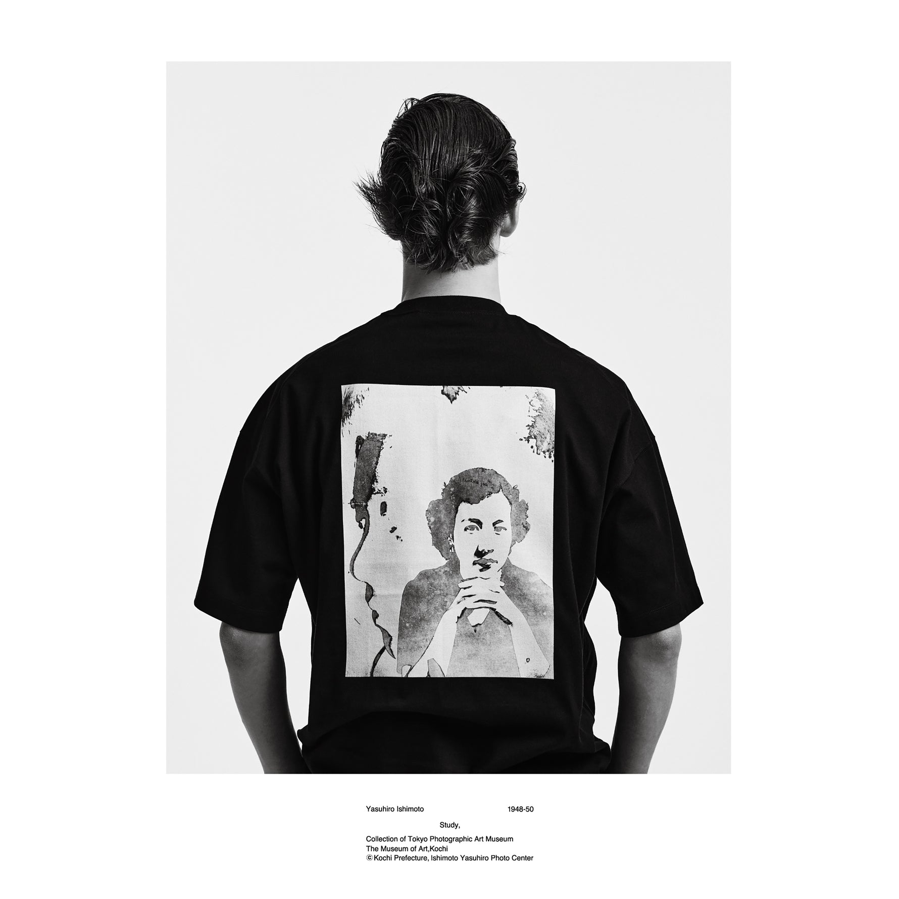 Yasuhiro Ishimoto STUDY PRINT TEE BLACK