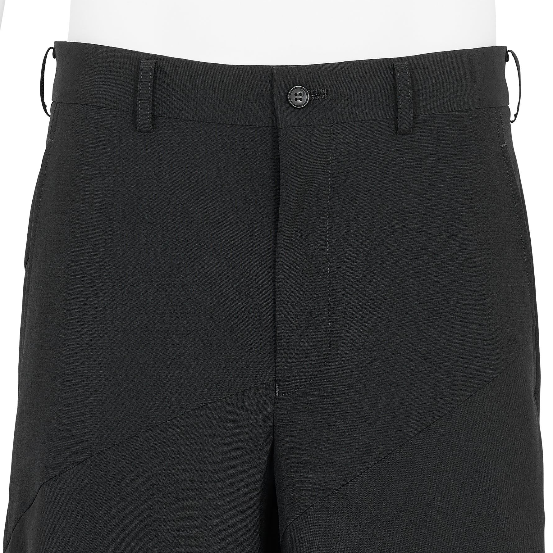 DIAGONAL PANEL PANTS BLACK