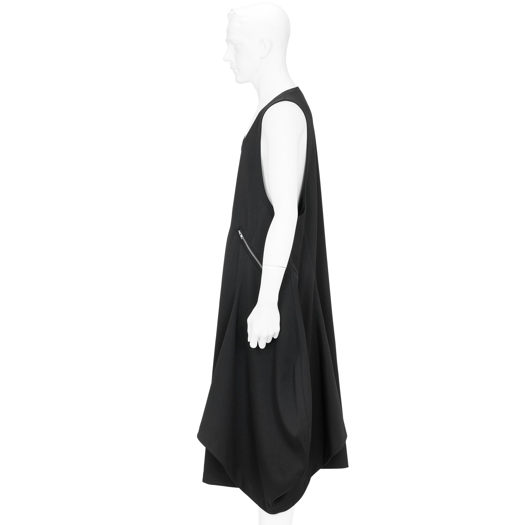 WOOL ROUND JUMPER DRESS BLACK