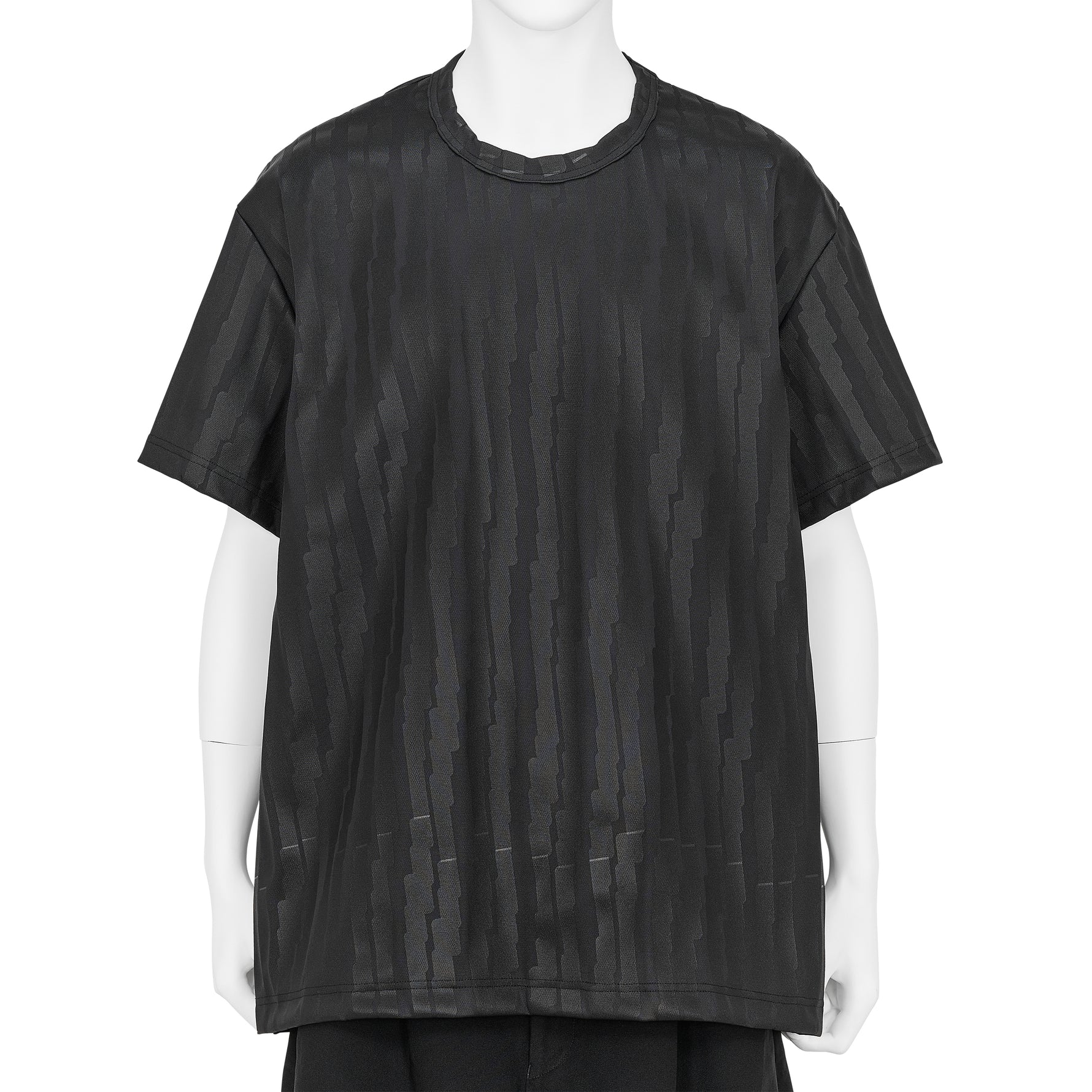 POLYESTER PRINT TEE BLACK BLACK