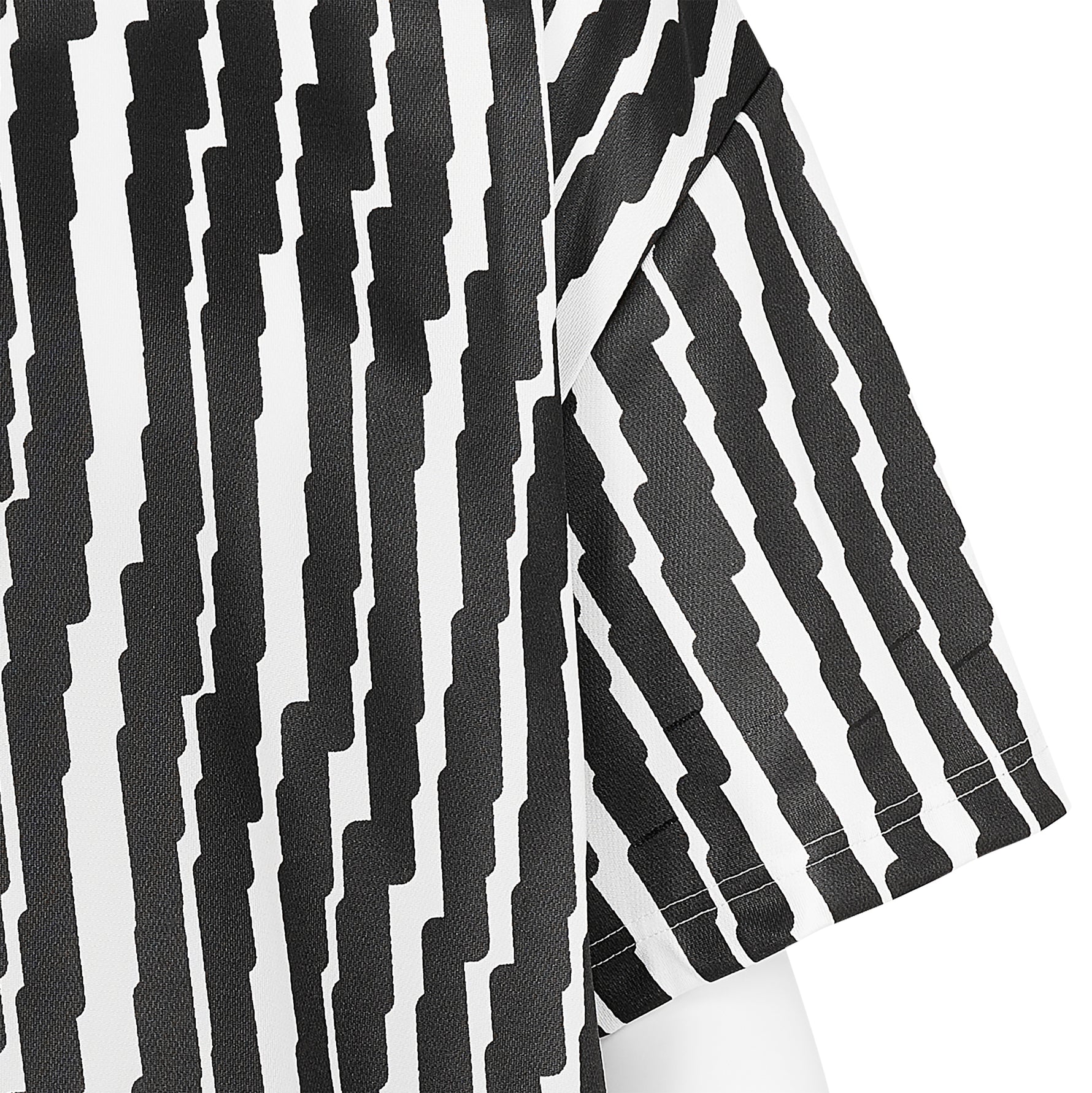 POLYESTER PRINT TEE SHIRT WHITE BLACK