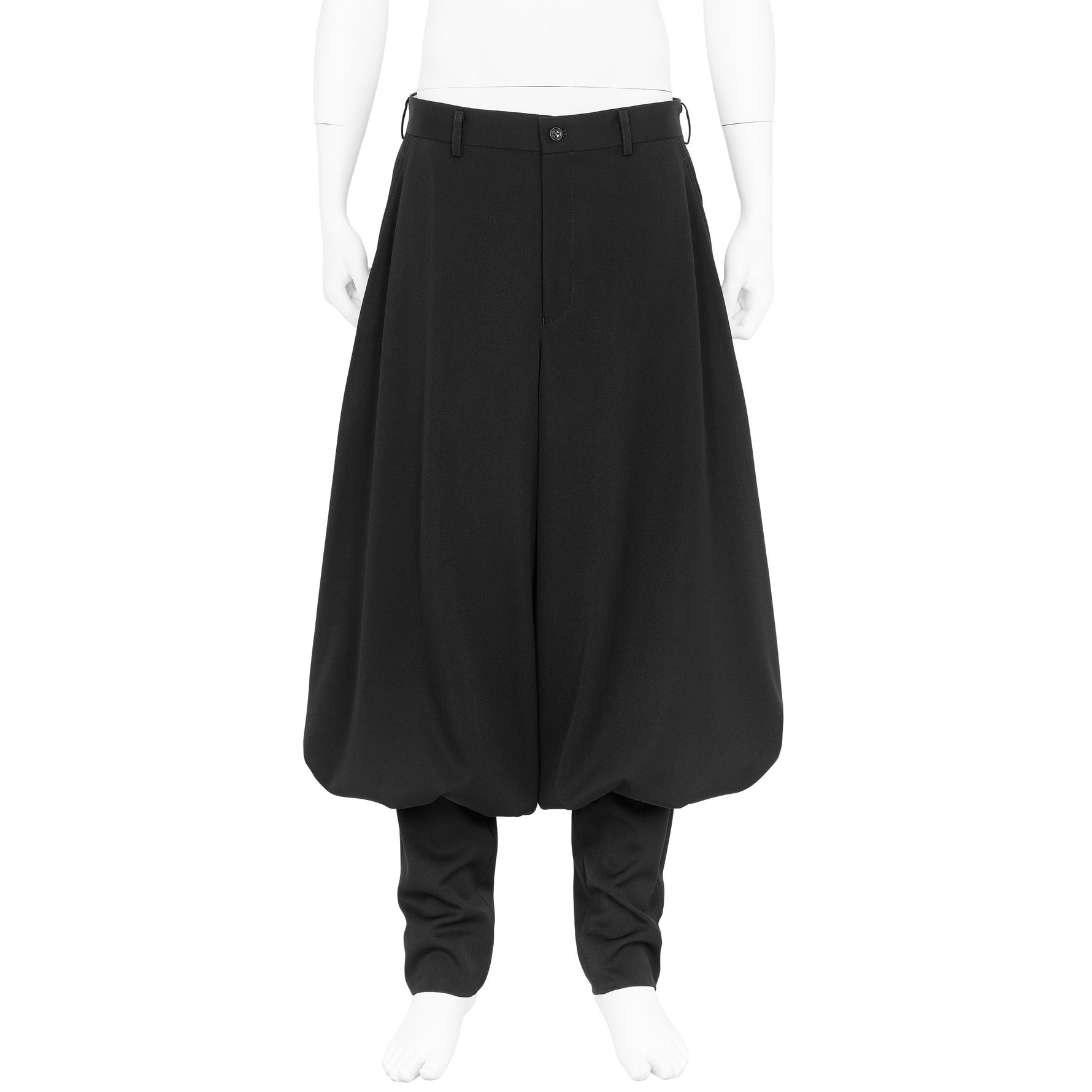 WOOL DOESKIN JODHPURS PANTS BLACK