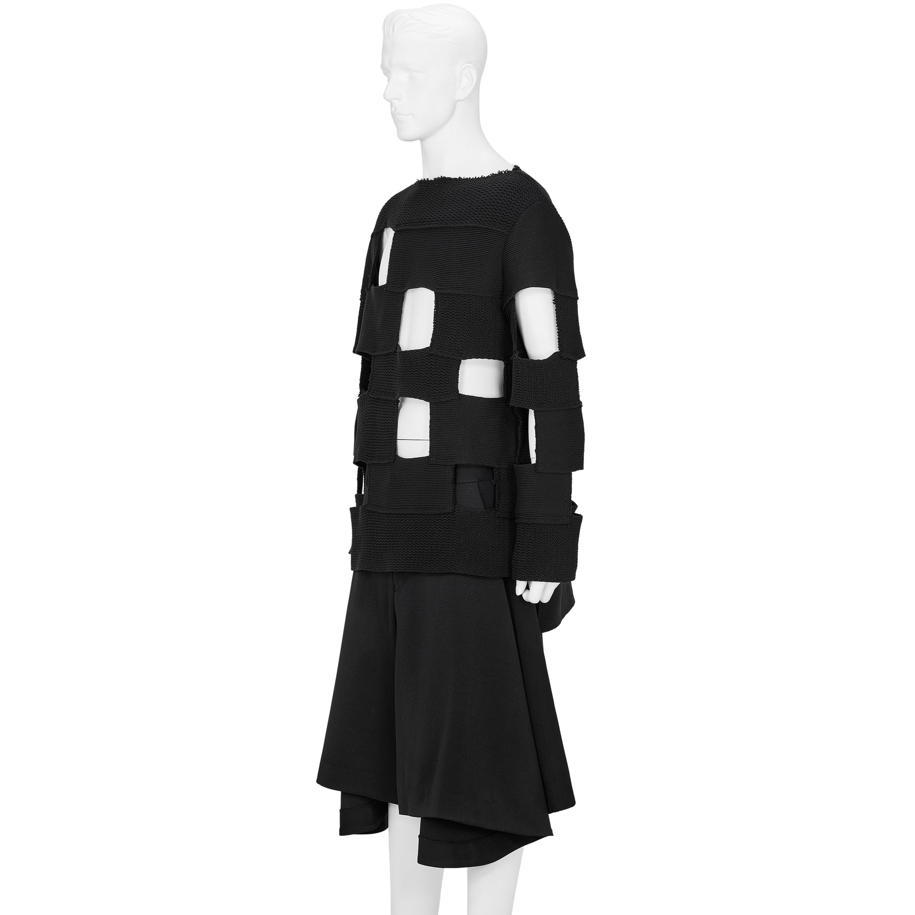COTTON POLYESTER PULLOVER BLACK