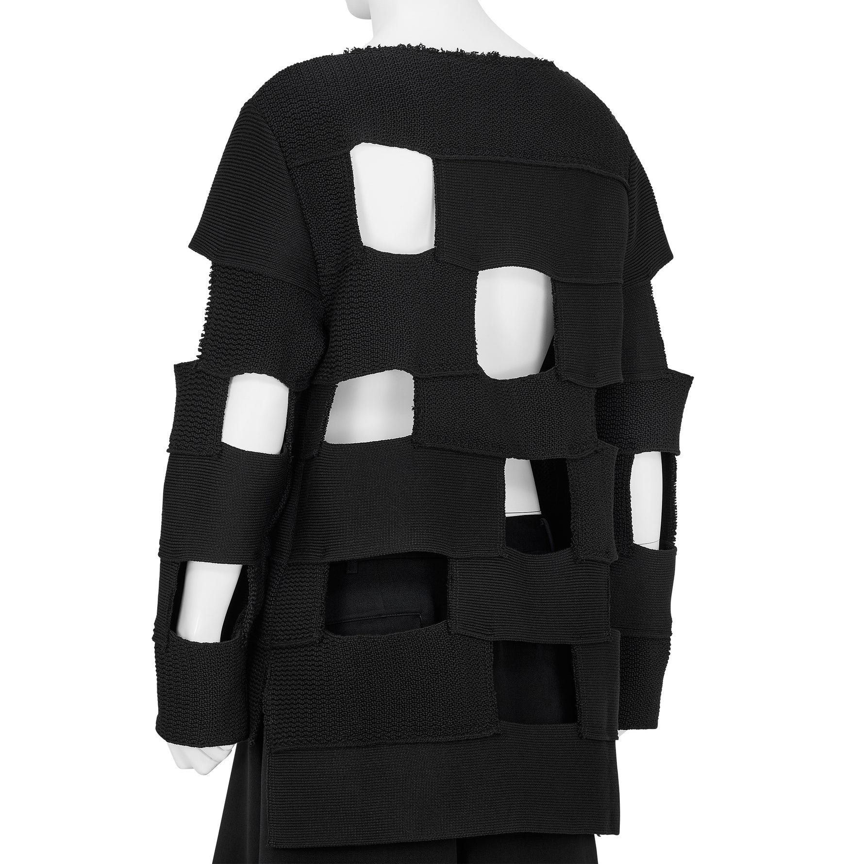 COTTON POLYESTER PULLOVER BLACK