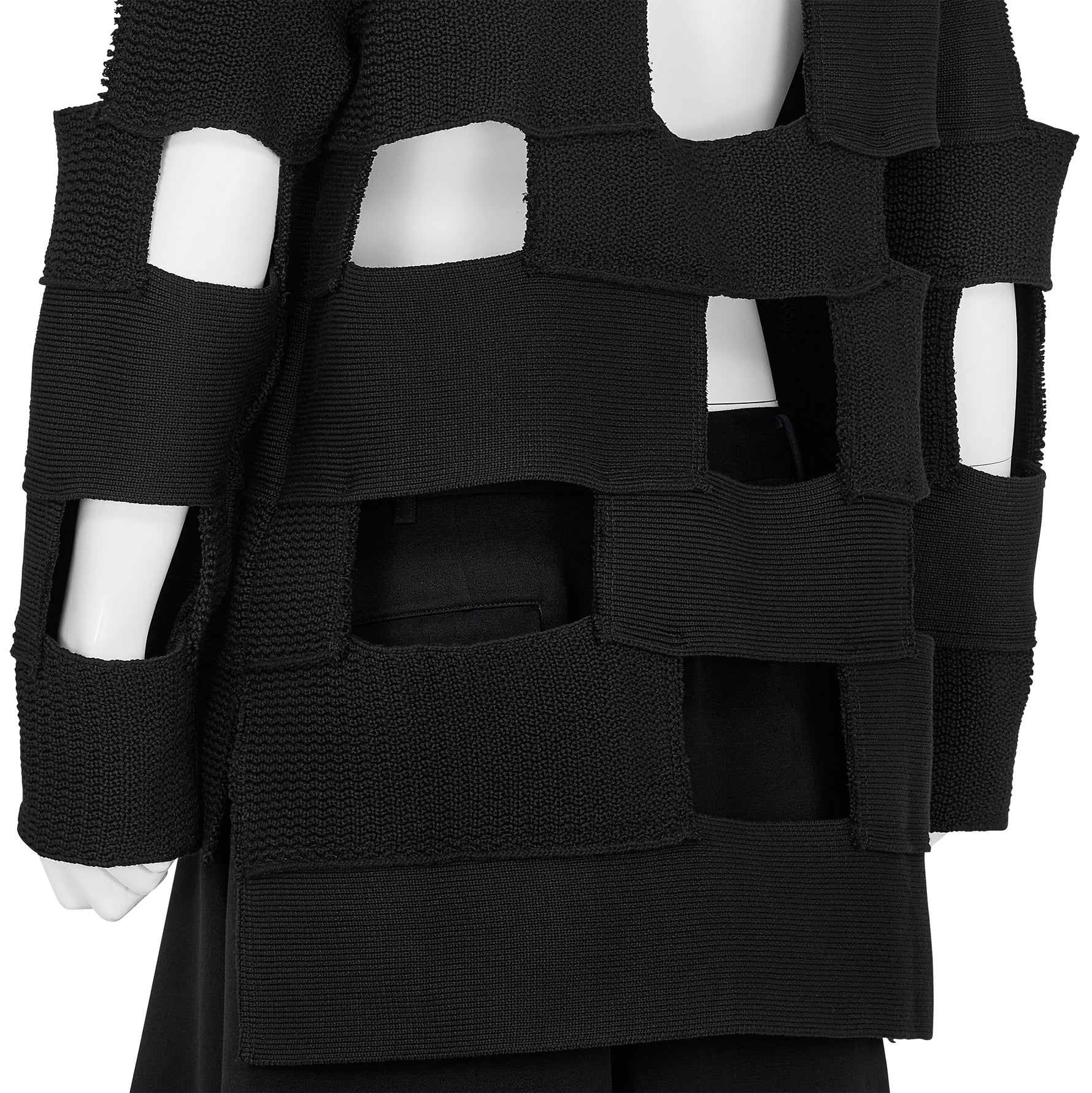 COTTON POLYESTER PULLOVER BLACK