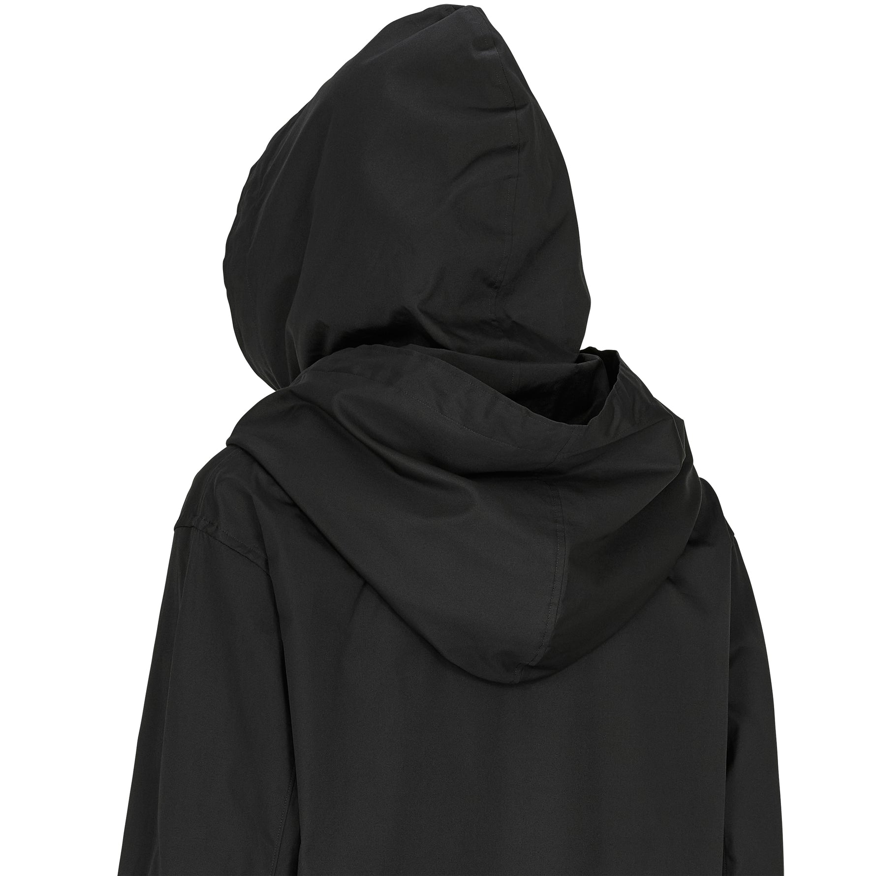 DOUBLE LAYERED HOOD SHIRT BLACK