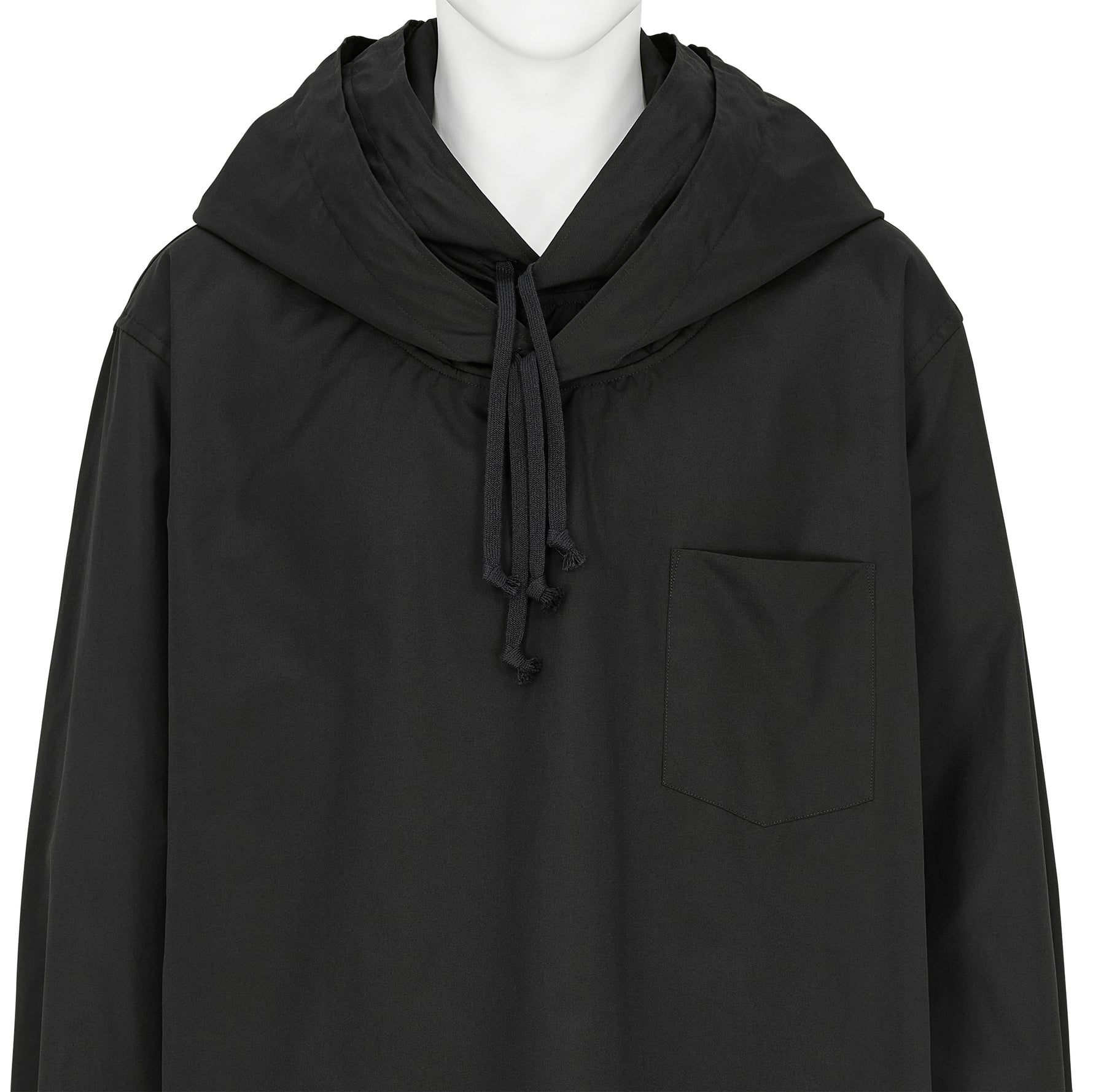 DOUBLE LAYERED HOOD SHIRT BLACK