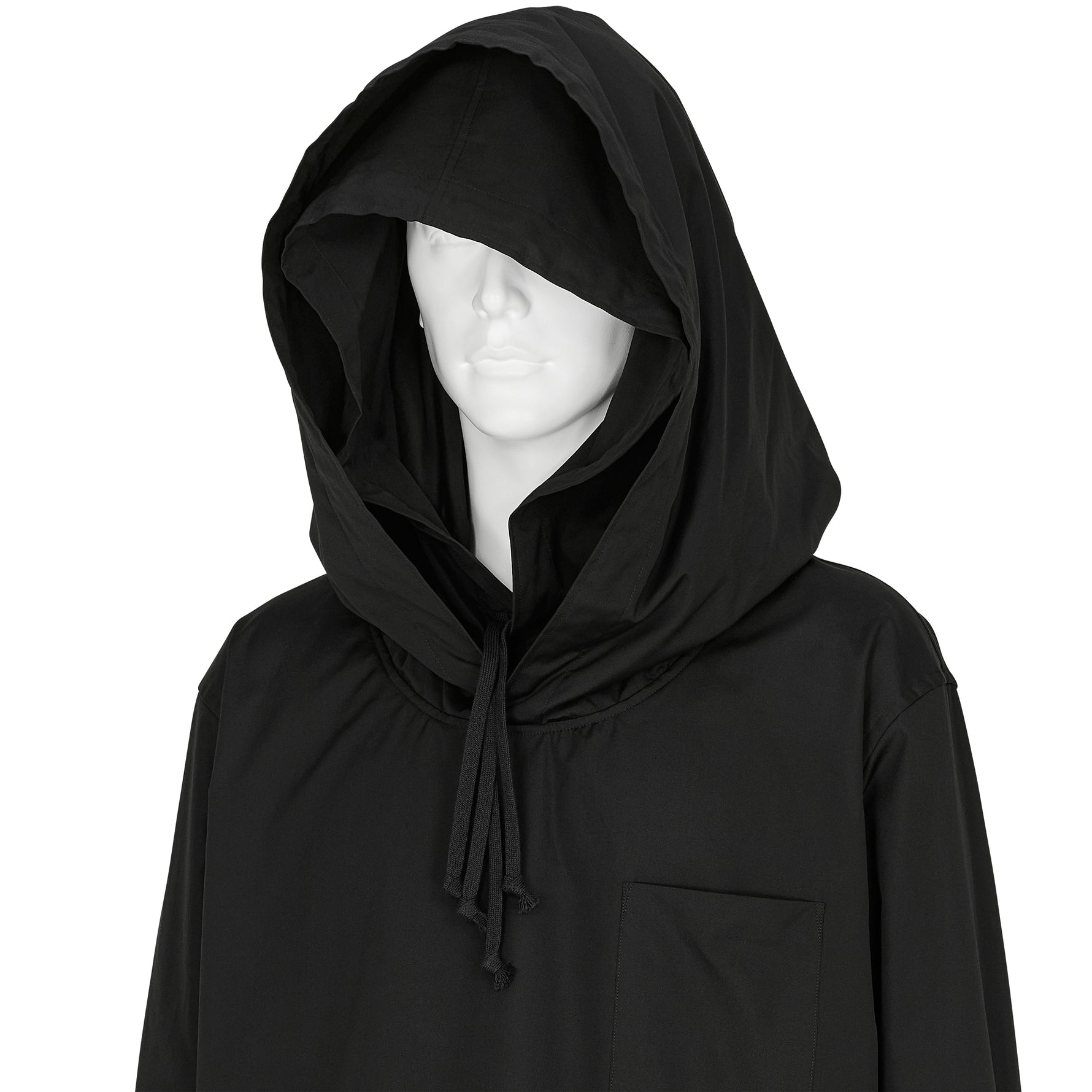 DOUBLE LAYERED HOOD SHIRT BLACK