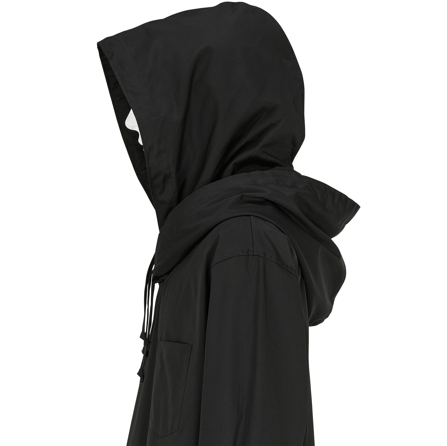 DOUBLE LAYERED HOOD SHIRT BLACK