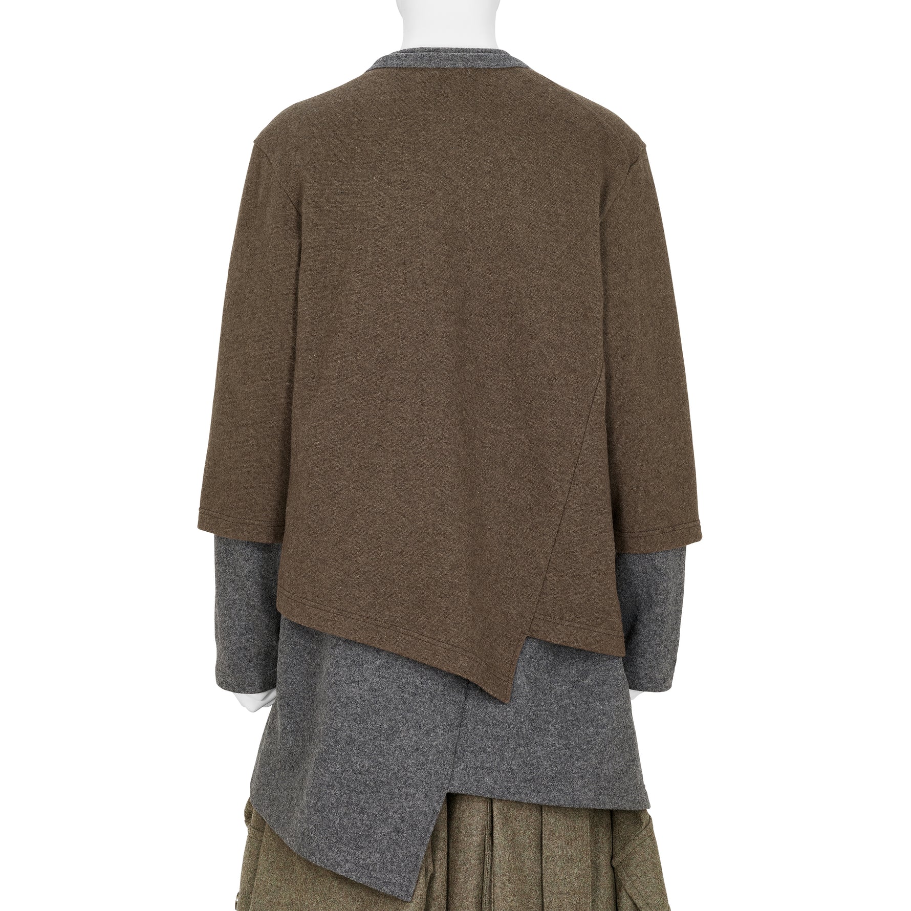 LAYER KNIT BROWN GREY
