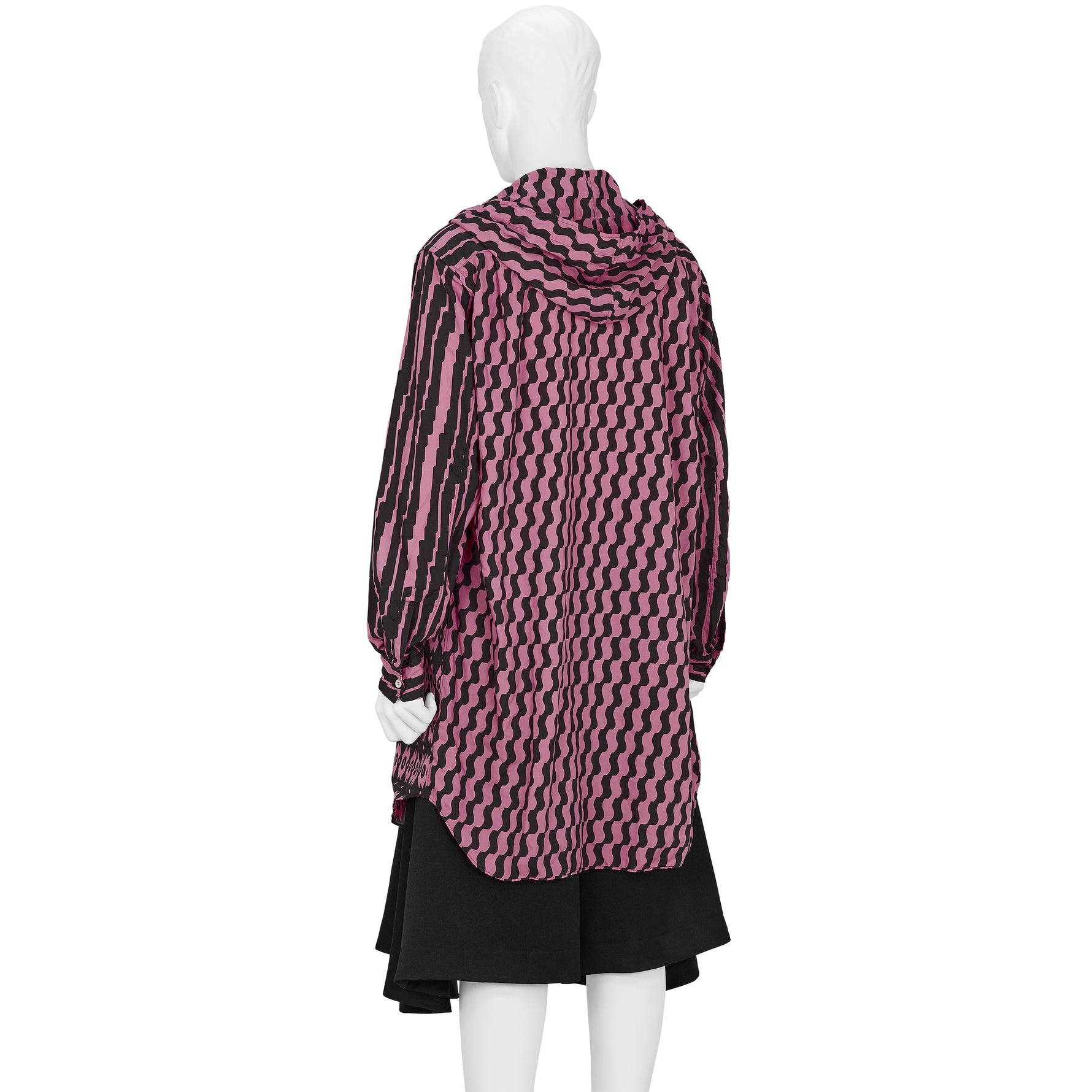 POLYESTER SHIRT WITH HOOD PINK