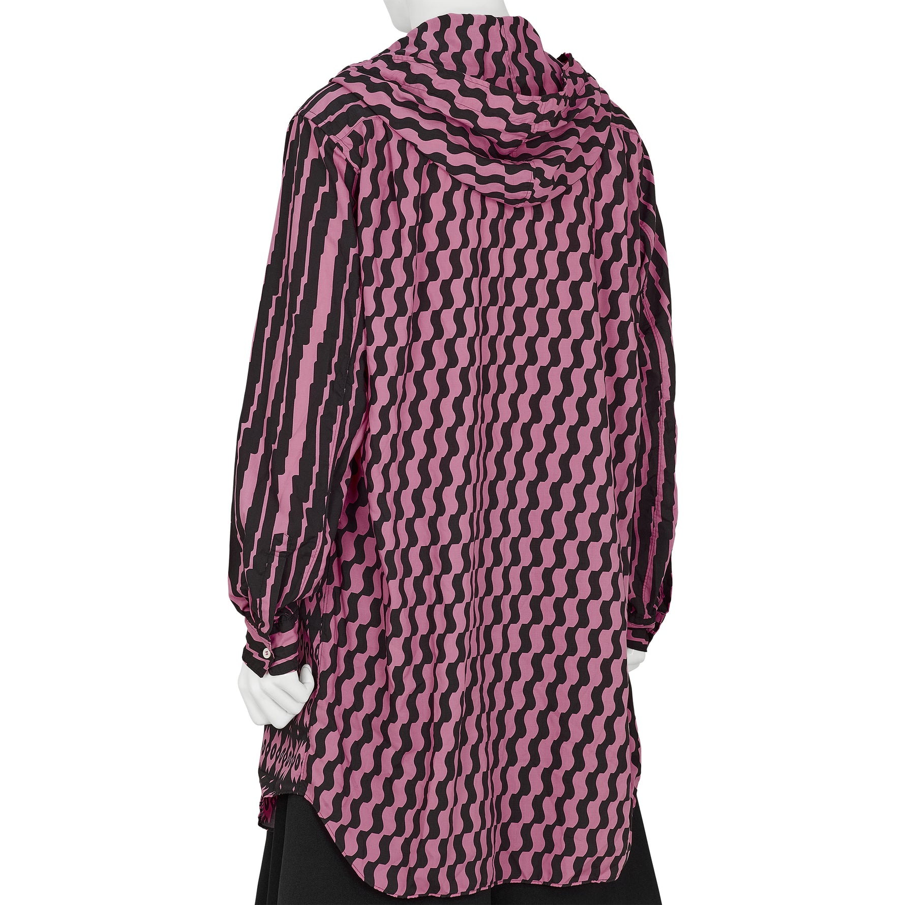 POLYESTER SHIRT WITH HOOD PINK