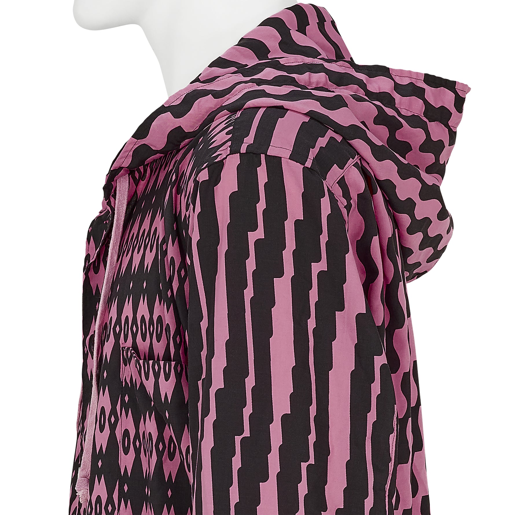 POLYESTER SHIRT WITH HOOD PINK
