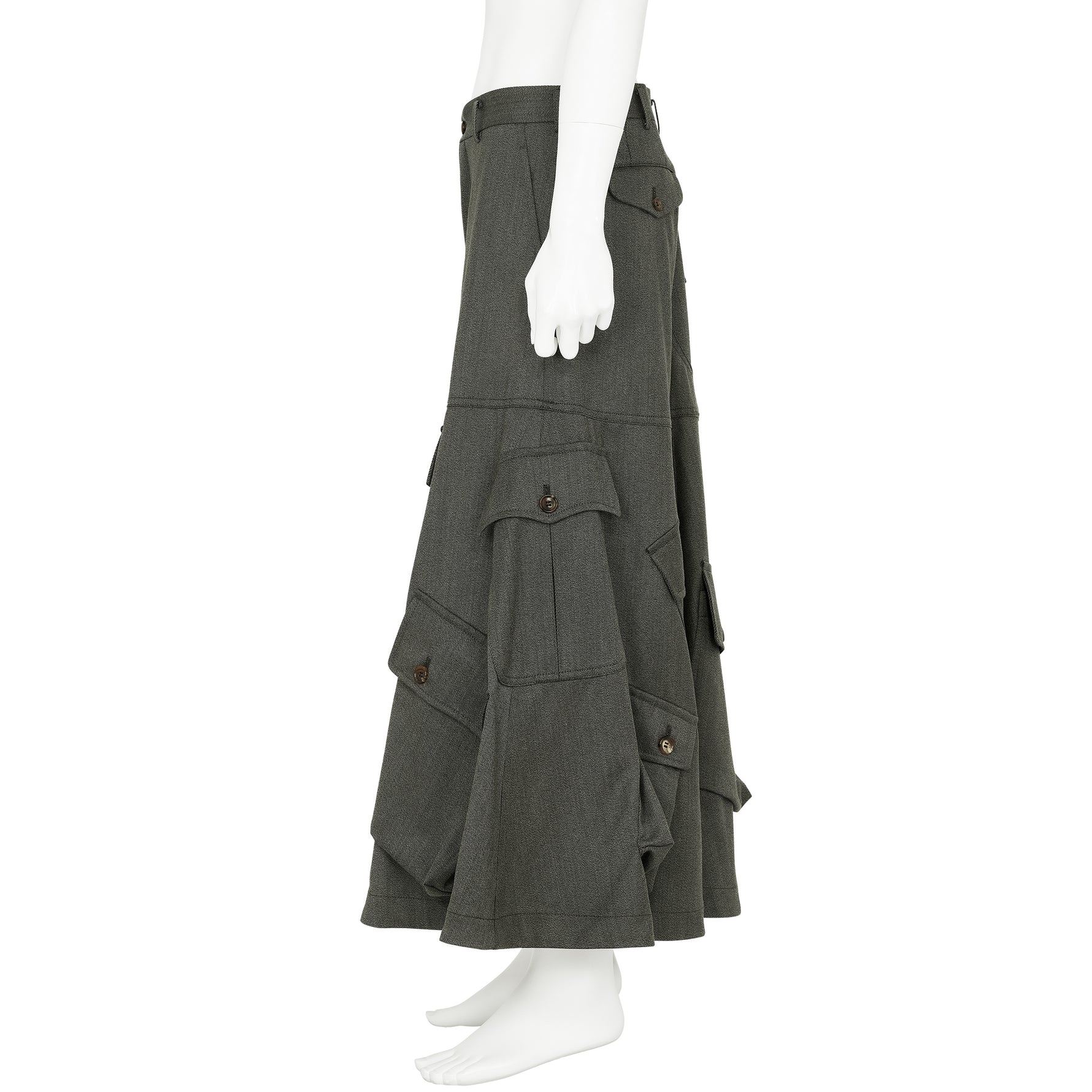 SKIRT WITH POCKET GREY