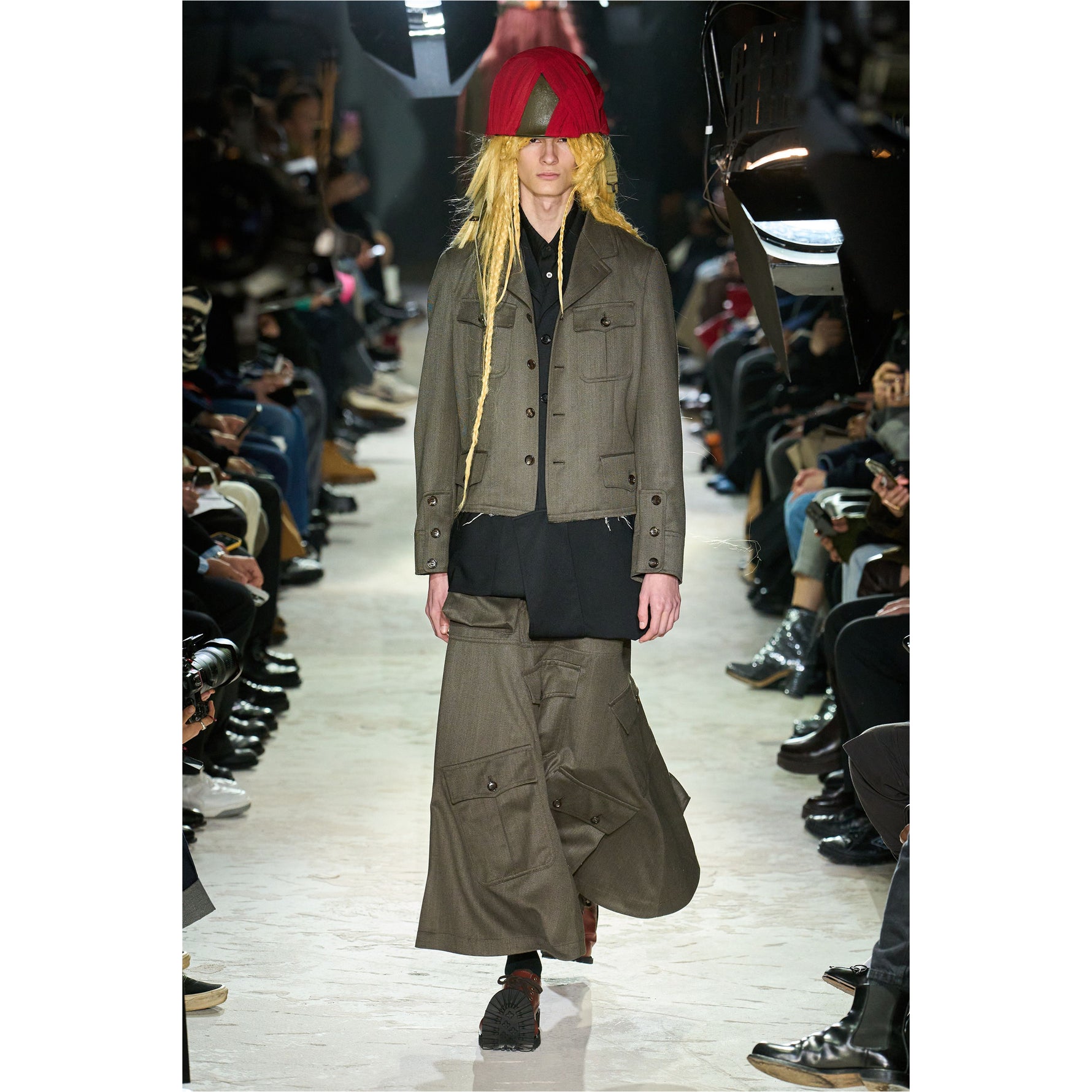 SKIRT WITH POCKET GREY