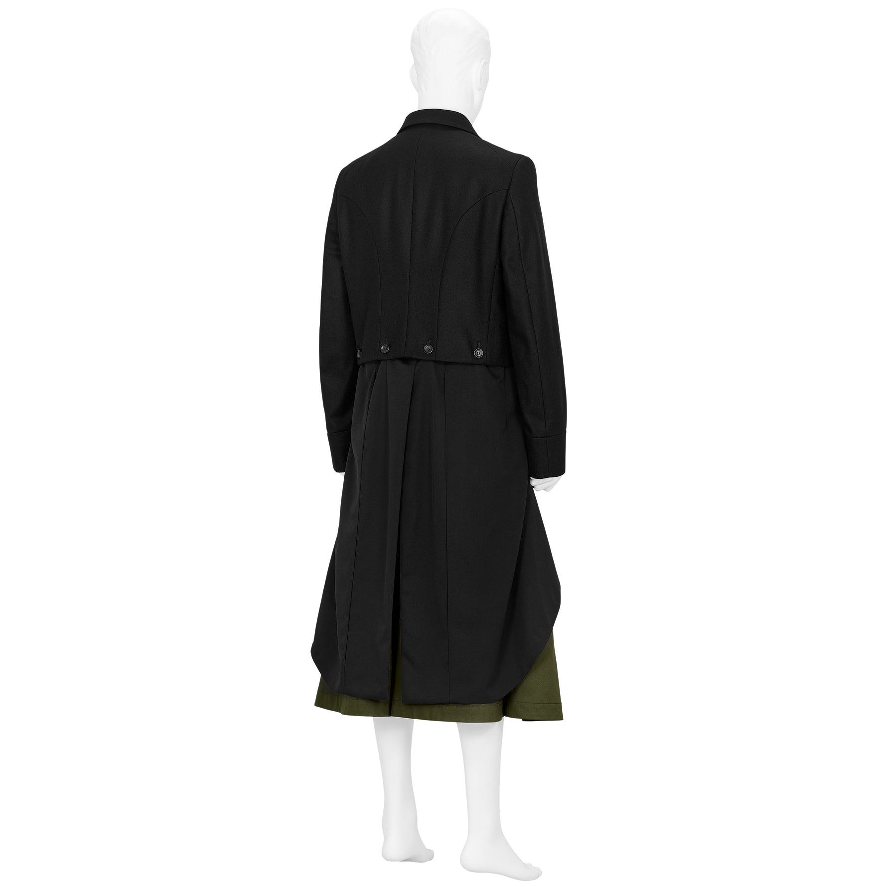 COAT WITH DETACHABLE PARTS BLACK