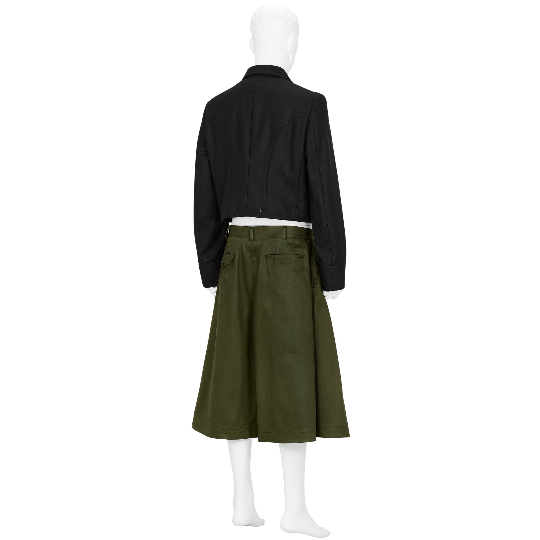 COAT WITH DETACHABLE PARTS BLACK