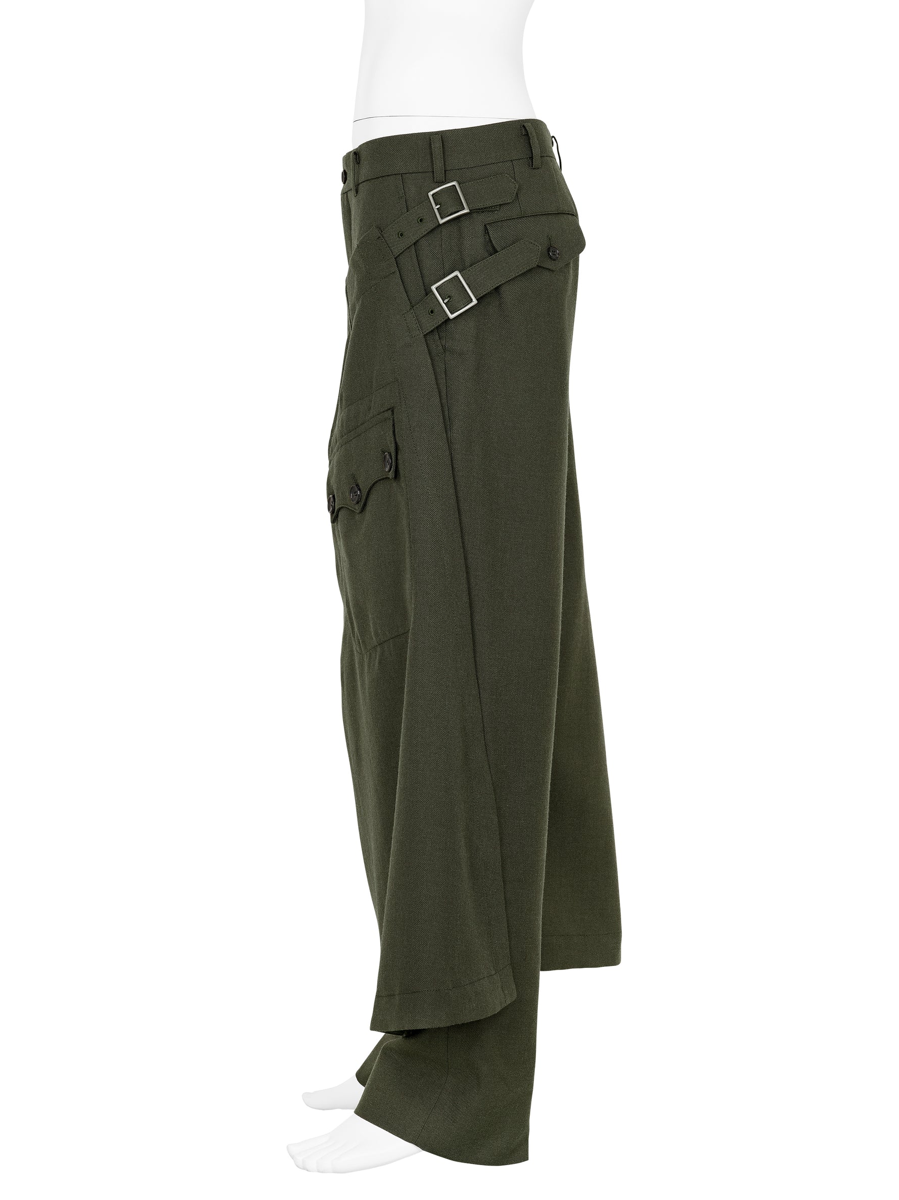 WRAP PANTS GREEN GREY