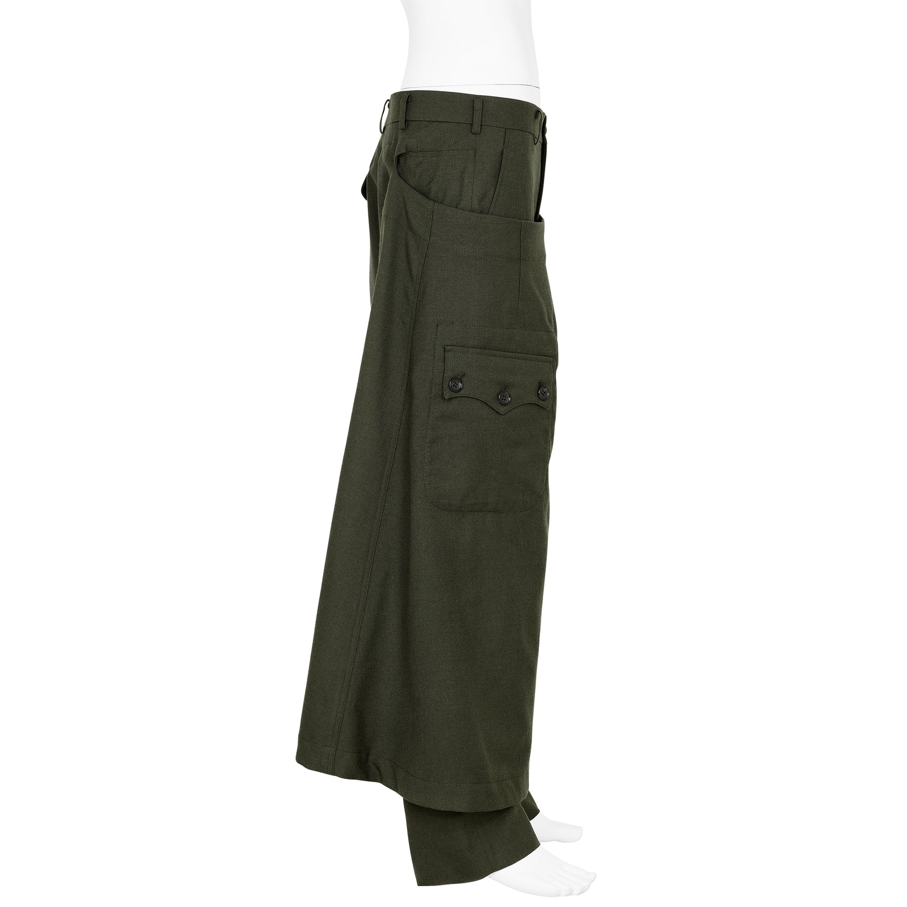 WRAP PANTS GREEN GREY