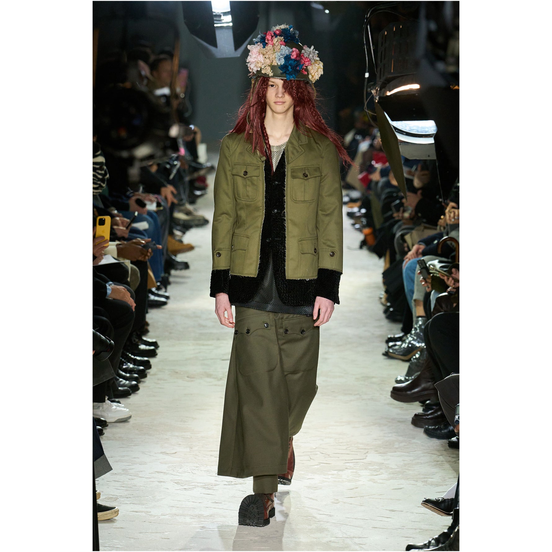 WRAP PANTS GREEN GREY