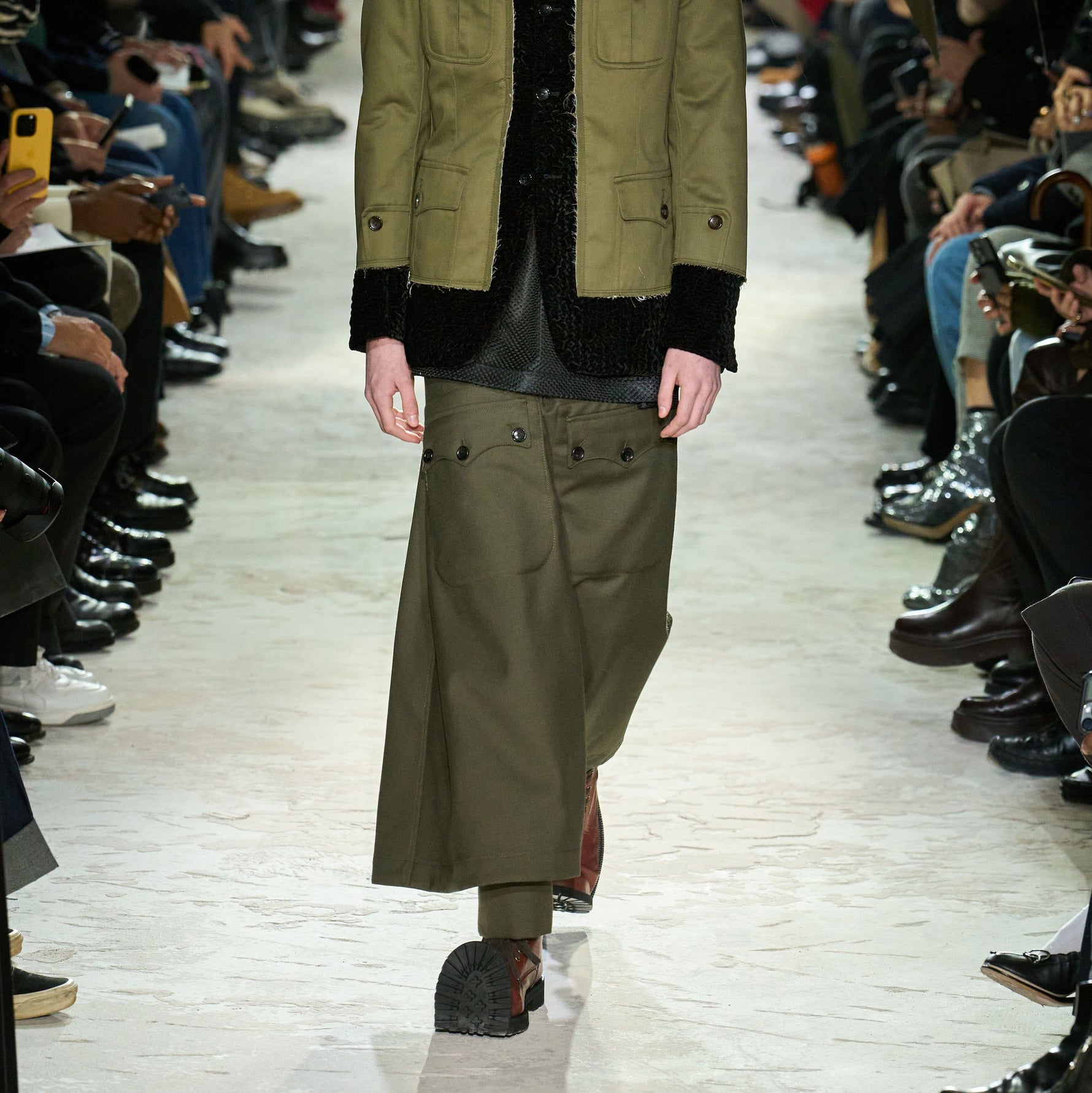 WRAP PANTS GREEN GREY