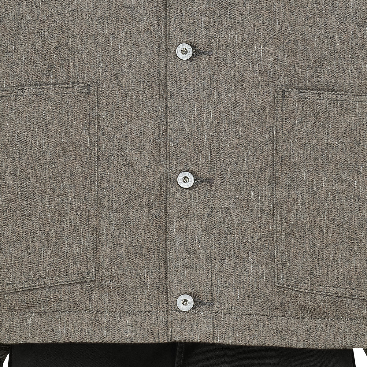 LOT.303 COVERALL JACKET WITH BLANKET LINING MELANGE CHARCOAL