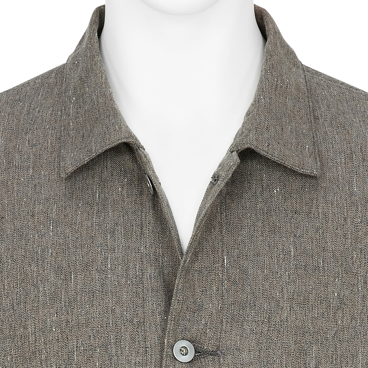 LOT.303 COVERALL JACKET WITH BLANKET LINING MELANGE CHARCOAL