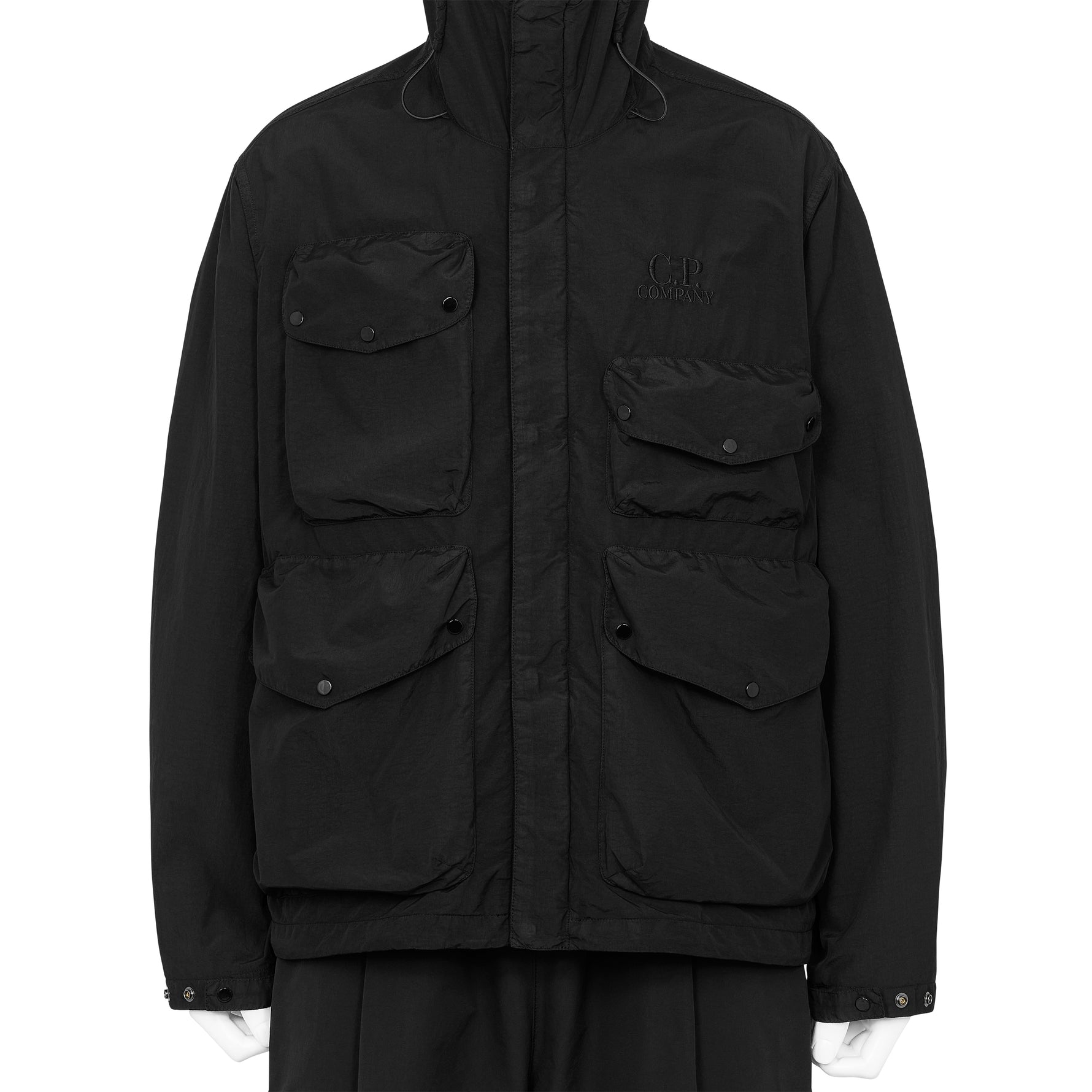 FLATT NYLON GOGGLE JACKET BLACK