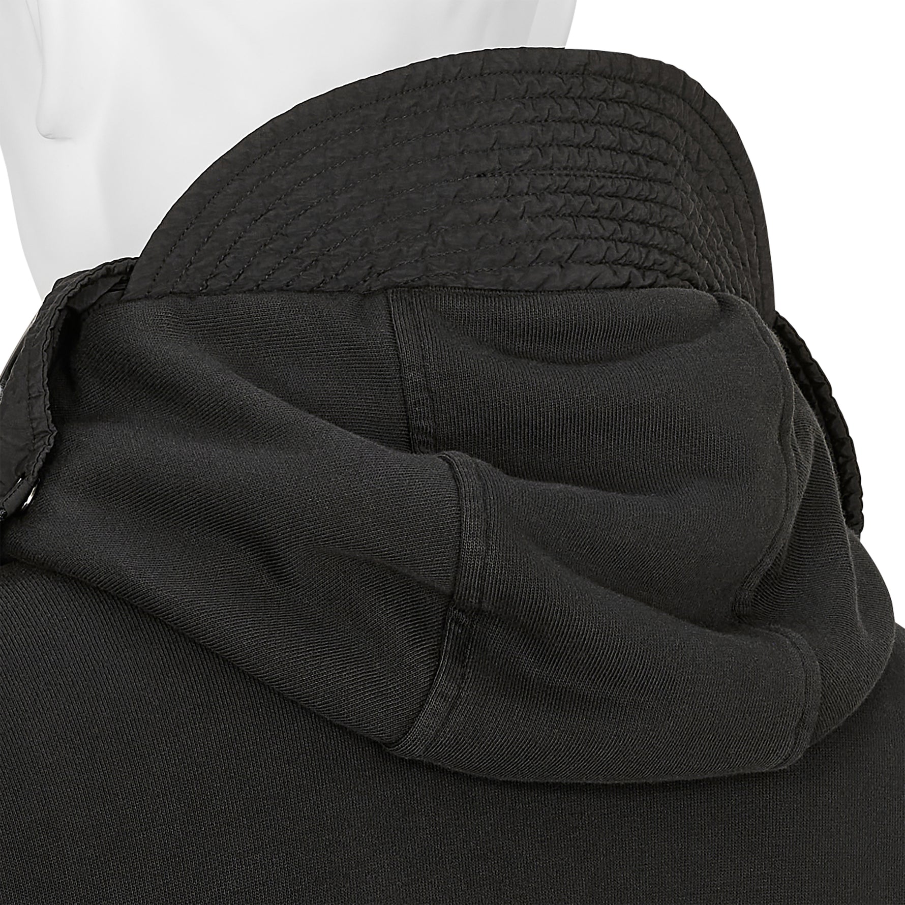 DIAGONAL RAISED FLEECE EXPLORER HOODY BLACK