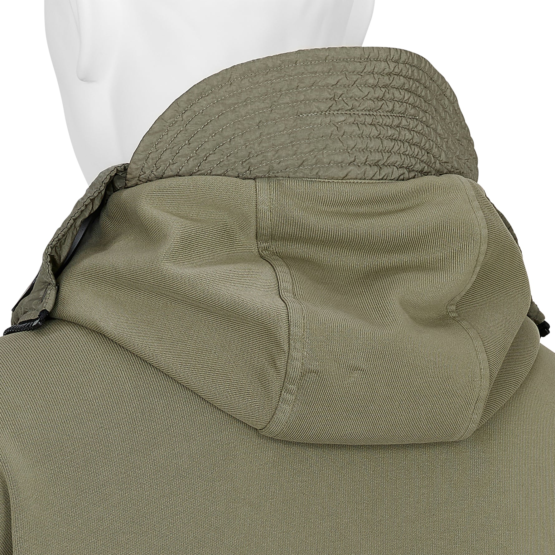 DIAGONAL RAISED FLEECE EXPLORER HOODY OLIVE