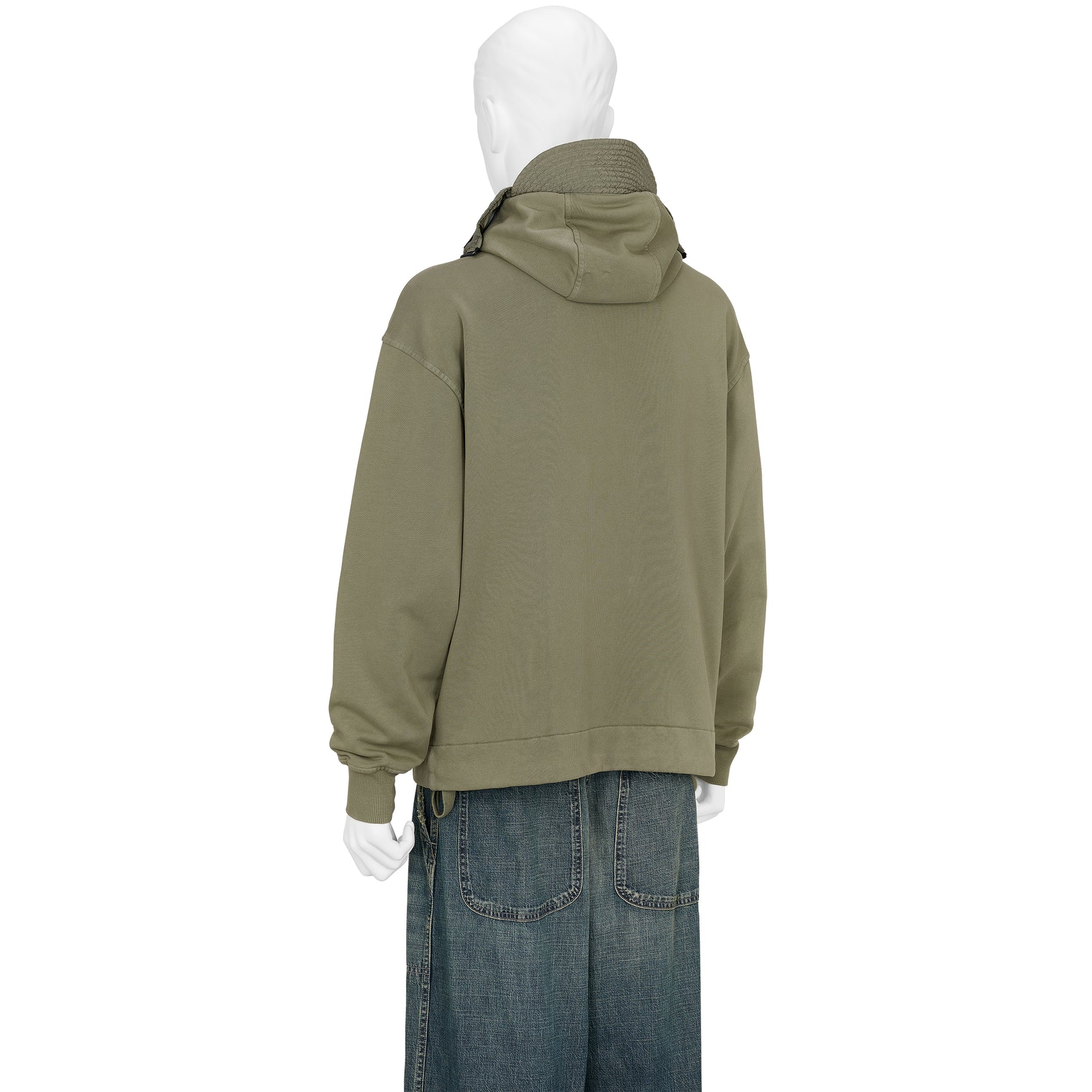DIAGONAL RAISED FLEECE EXPLORER HOODY OLIVE