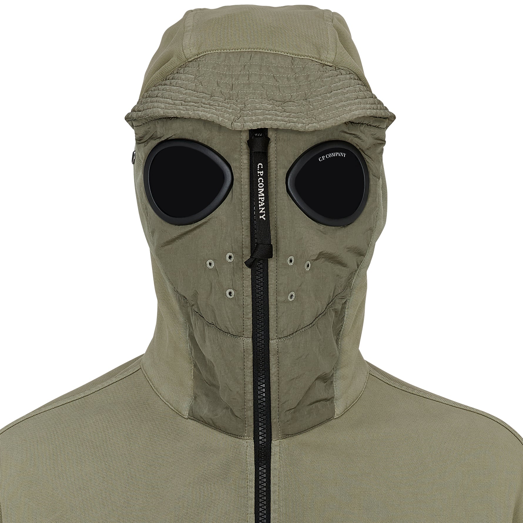 DIAGONAL RAISED FLEECE EXPLORER HOODY OLIVE